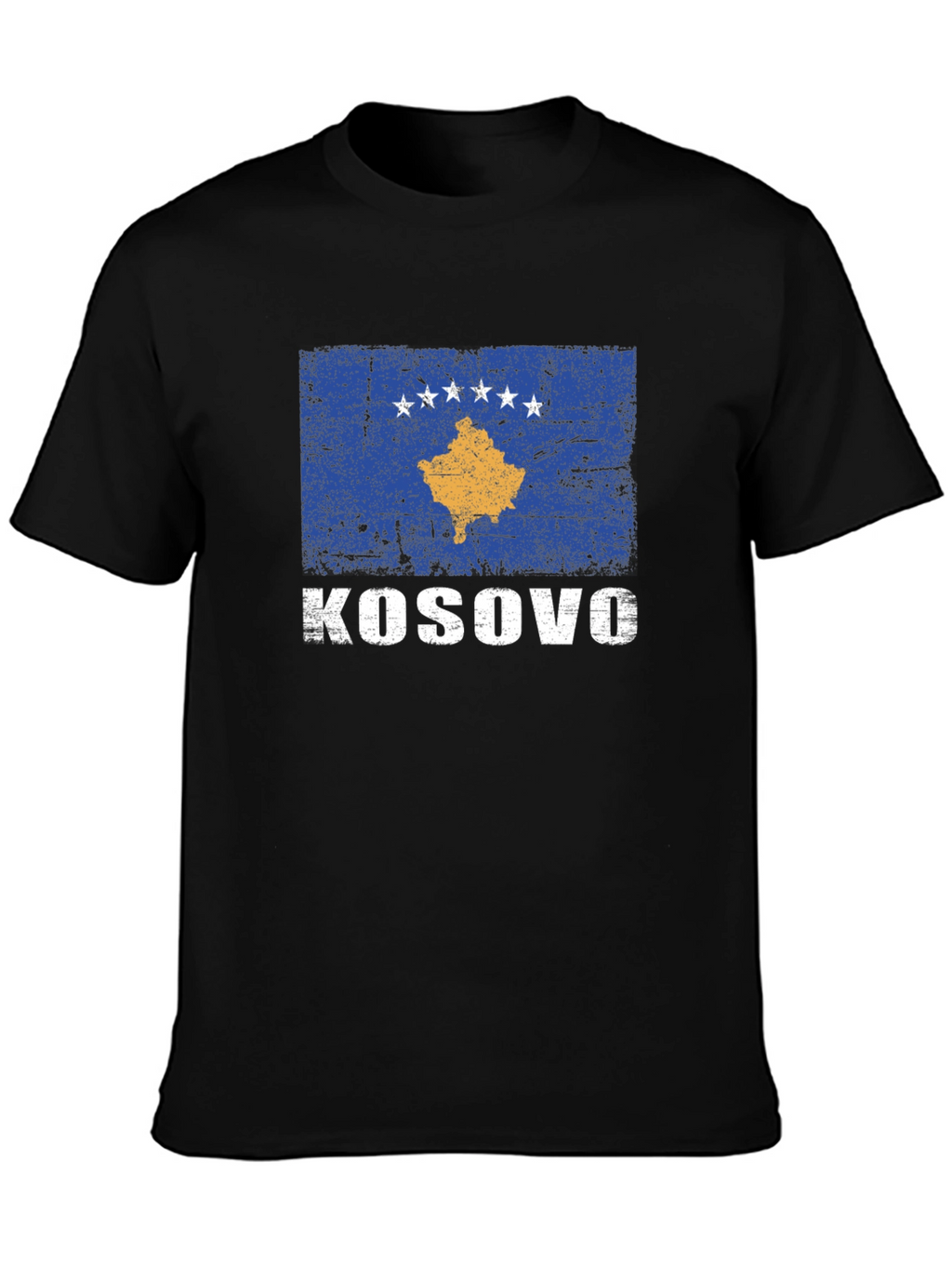 Kosovo Flag T-Shirt - Distressed Print