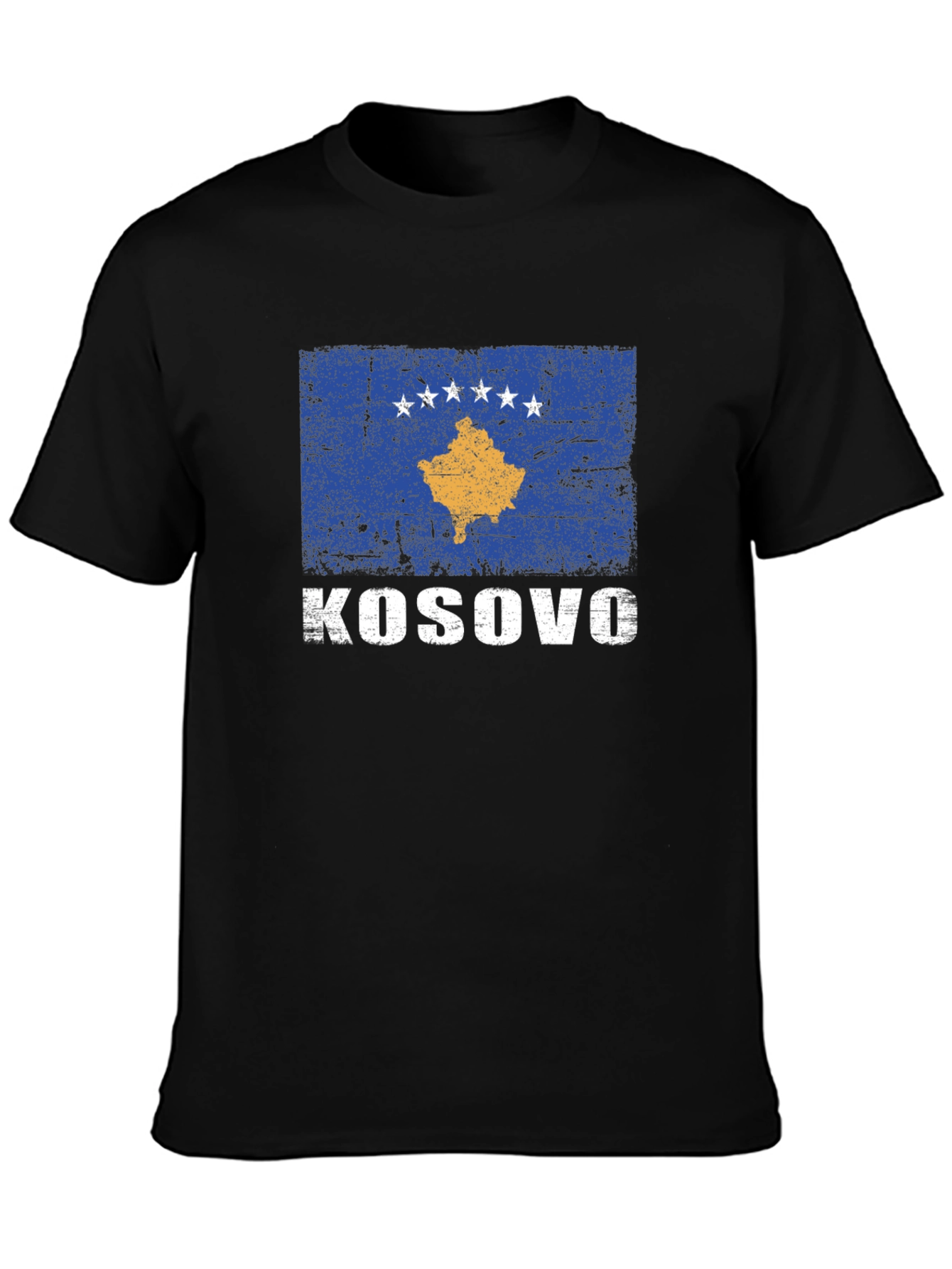 Kosovo Flag T-Shirt - Distressed Print