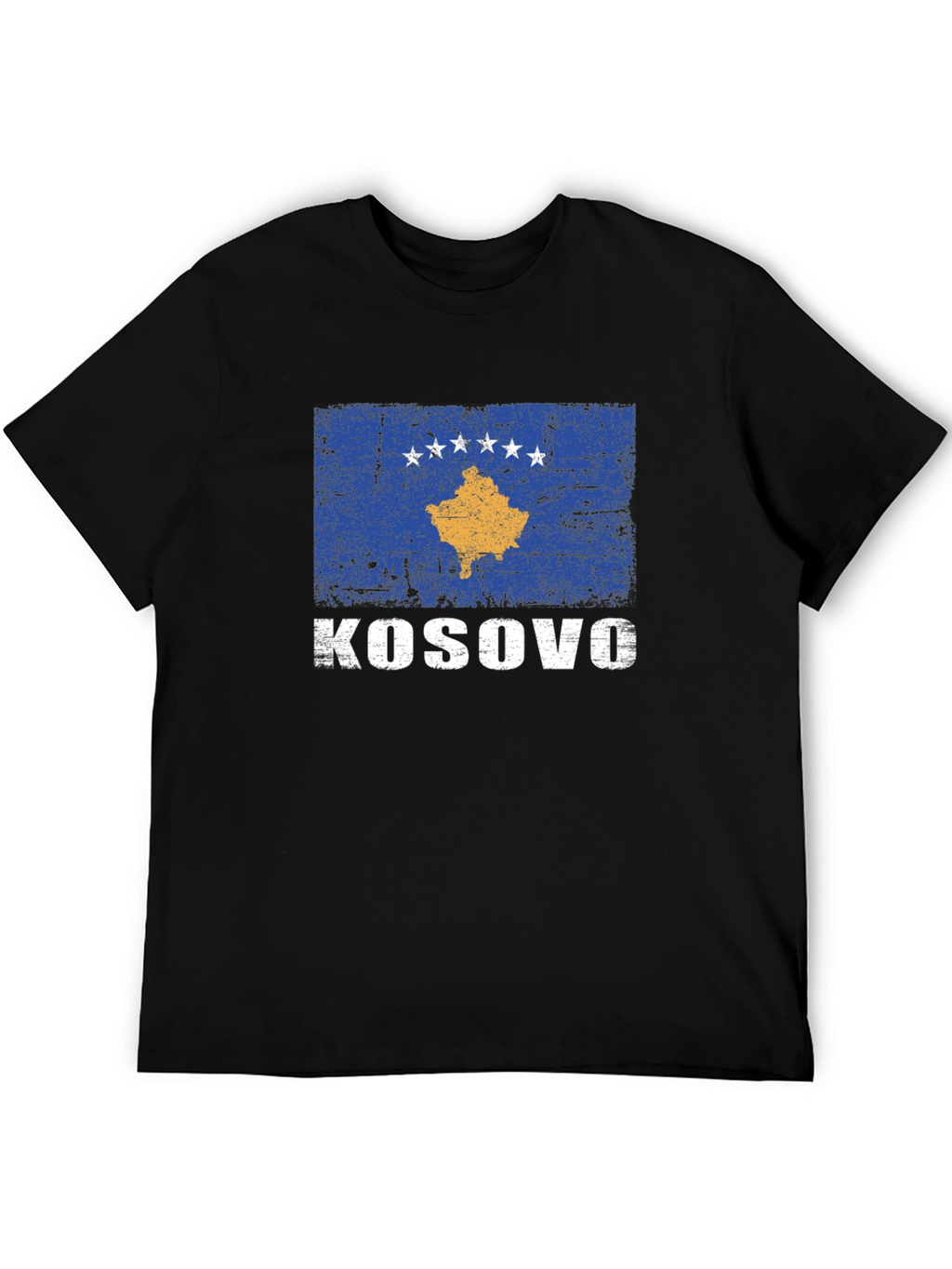 Kosovo Flag T-Shirt - Distressed Print