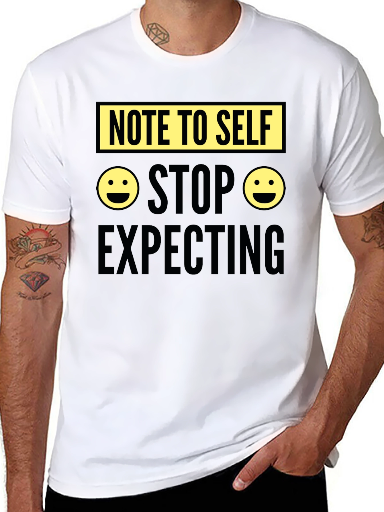 Note to Self Graphic Tee - Stop Expecting T-Shirt