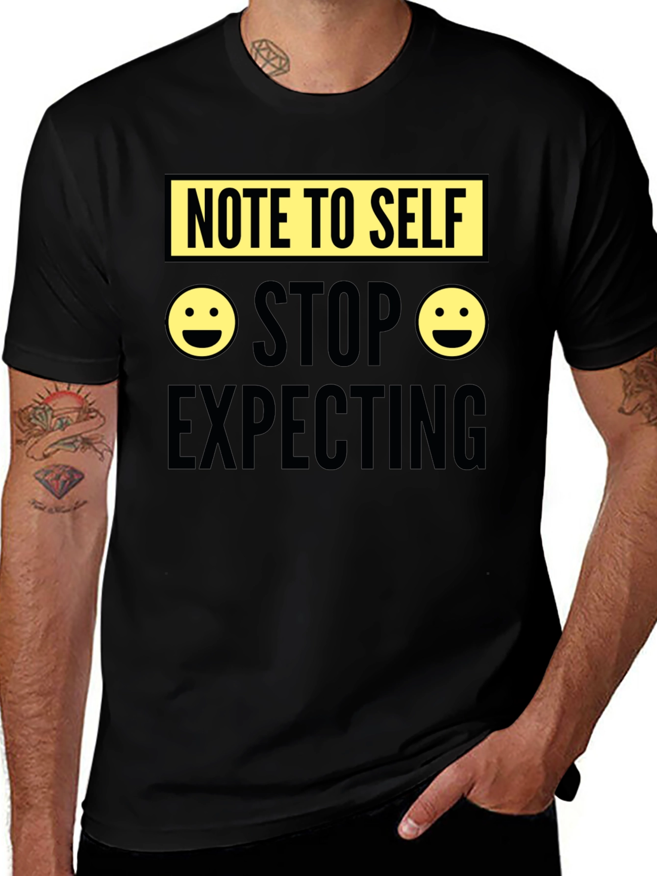 Note to Self Graphic Tee - Stop Expecting T-Shirt