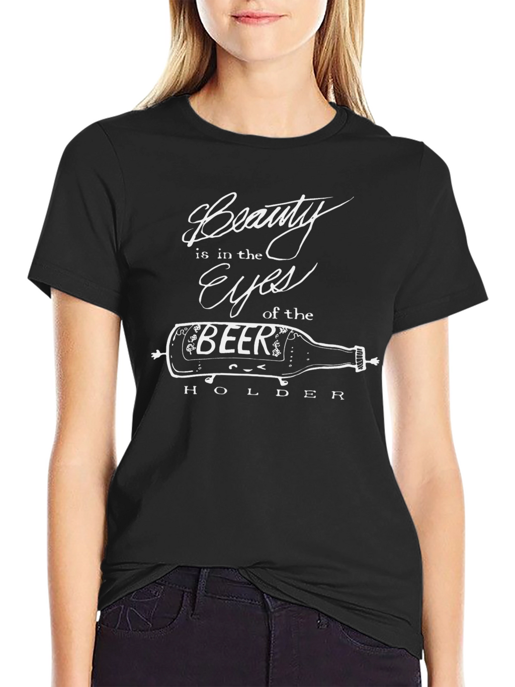 Beer Holder Graphic T-Shirt - Beauty in the Eyes
