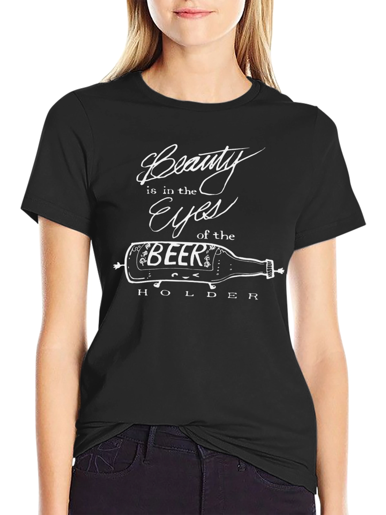 Beer Holder Graphic T-Shirt - Beauty in the Eyes