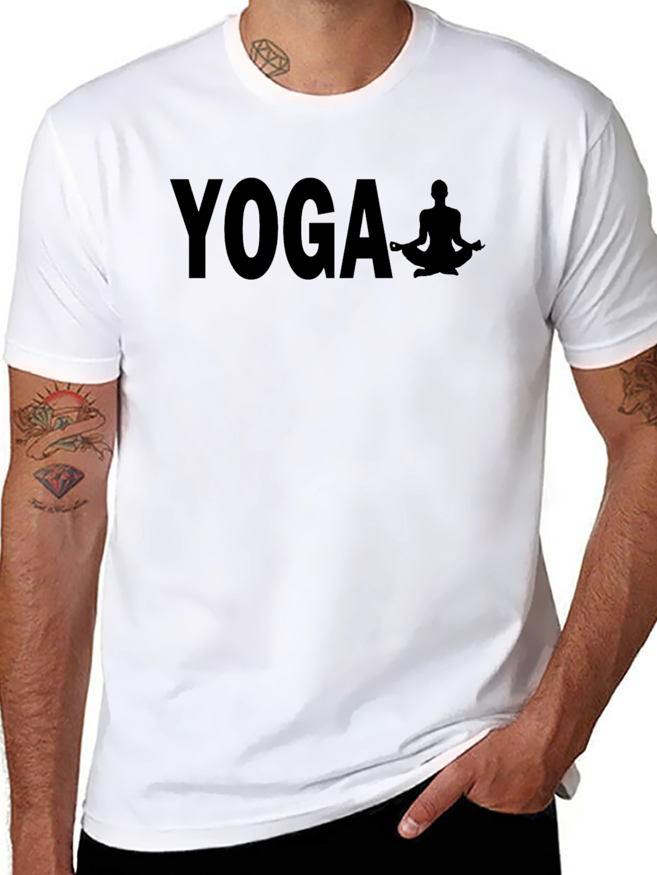 Yoga Meditation T-Shirt - Black Graphic Tee