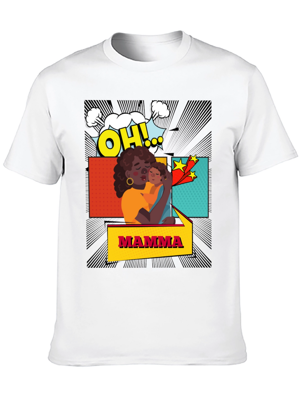 Mama Graphic Tee - Black Cotton Blend Shirt