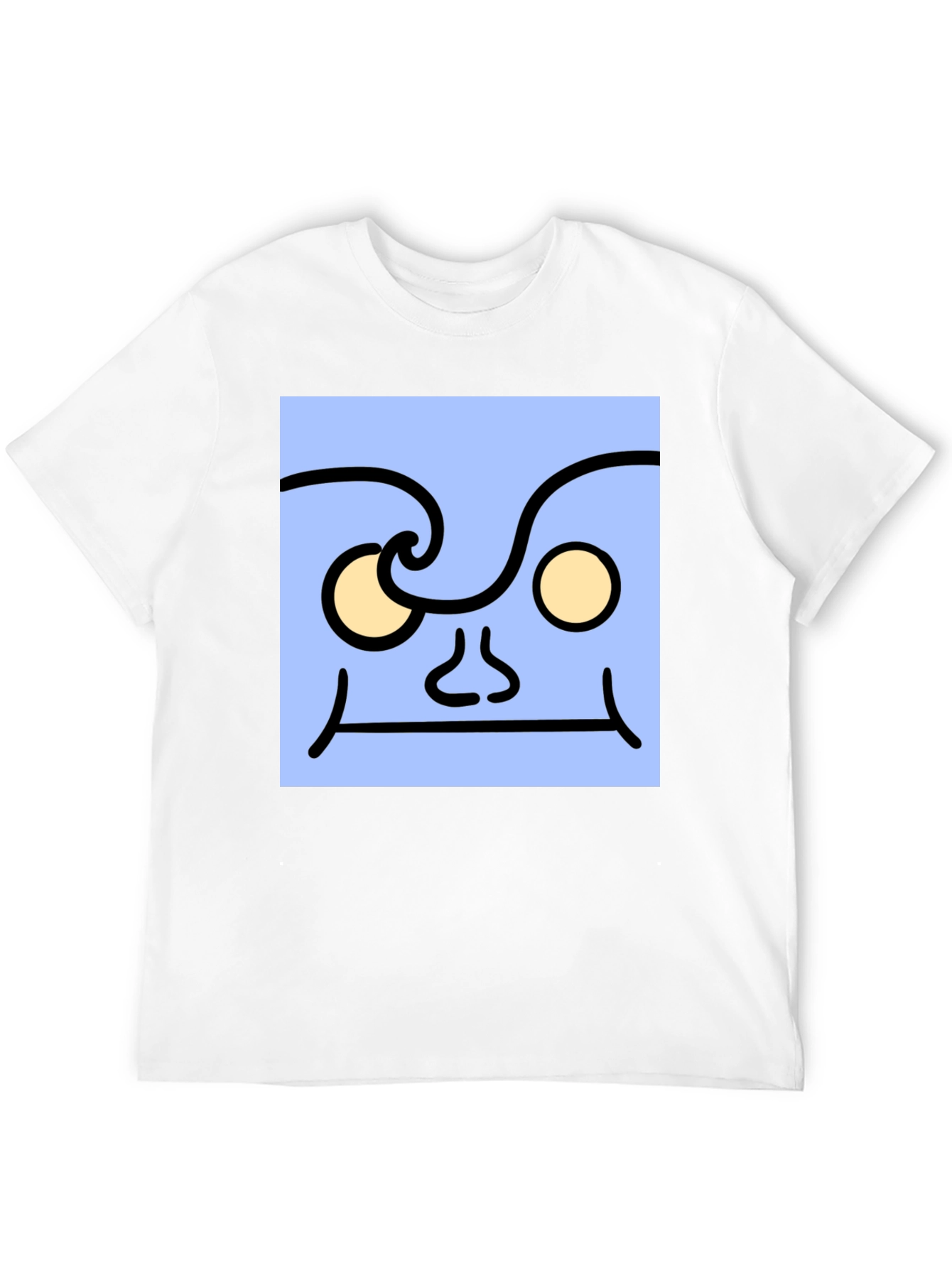 Abstract Face Graphic Tee - Unisex Black T-Shirt
