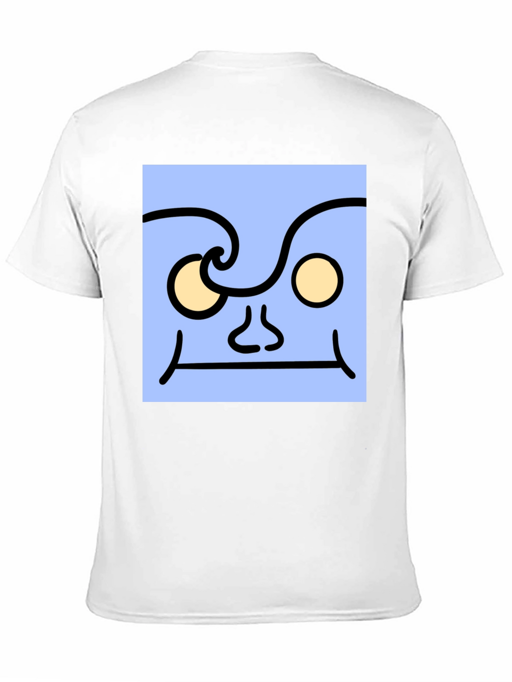 Abstract Face Graphic Tee - Unisex Black T-Shirt