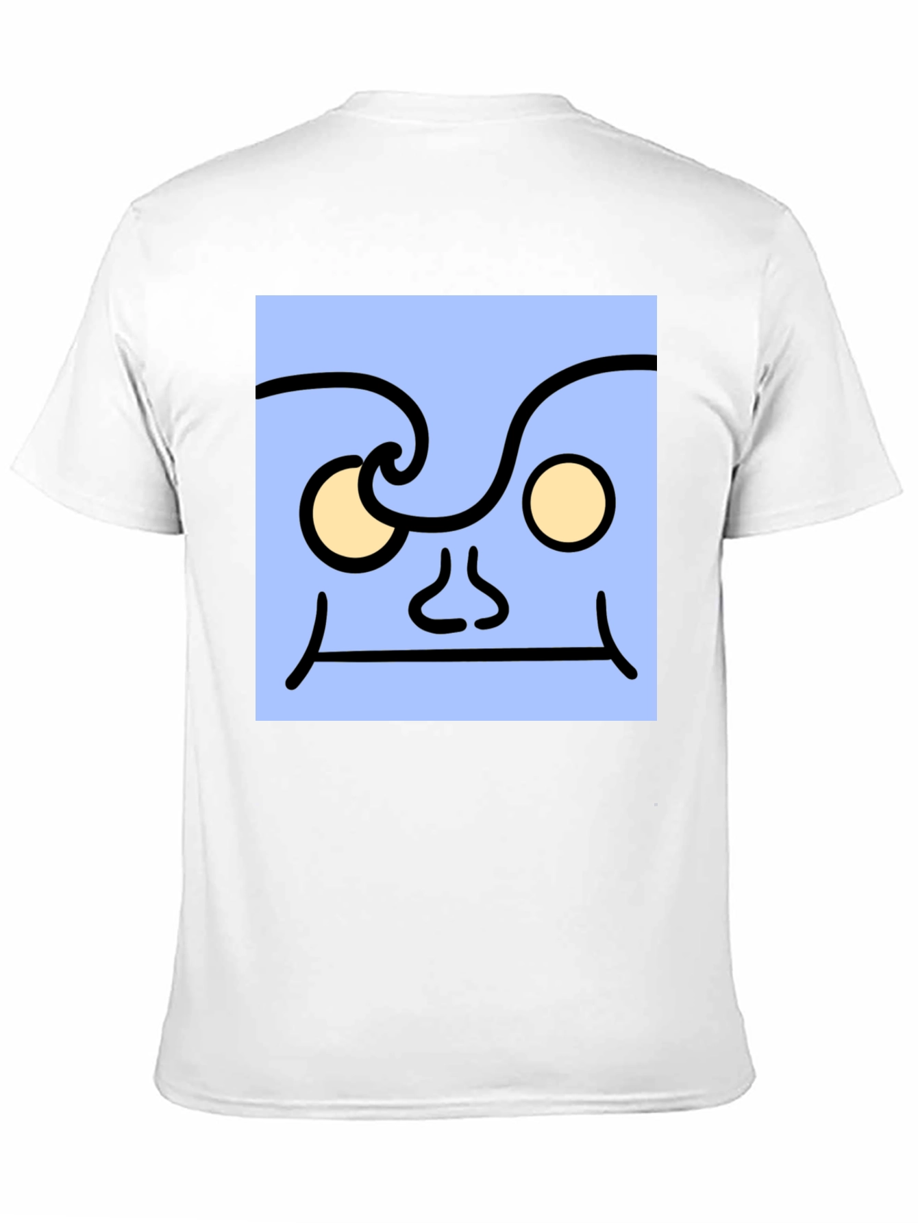 Abstract Face Graphic Tee - Unisex Black T-Shirt