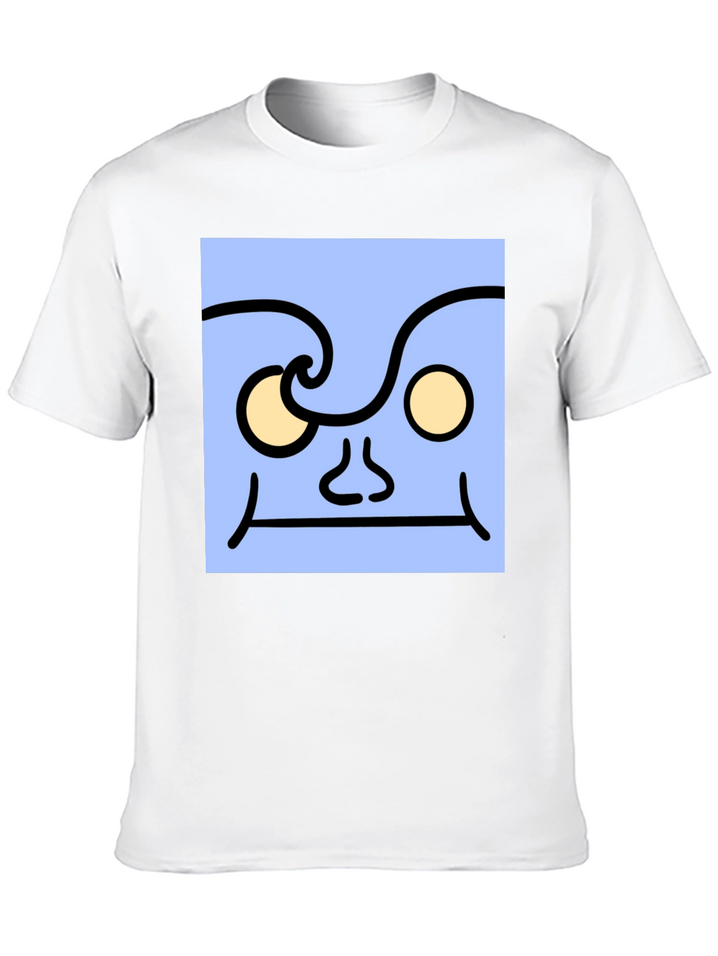Abstract Face Graphic Tee - Unisex Black T-Shirt
