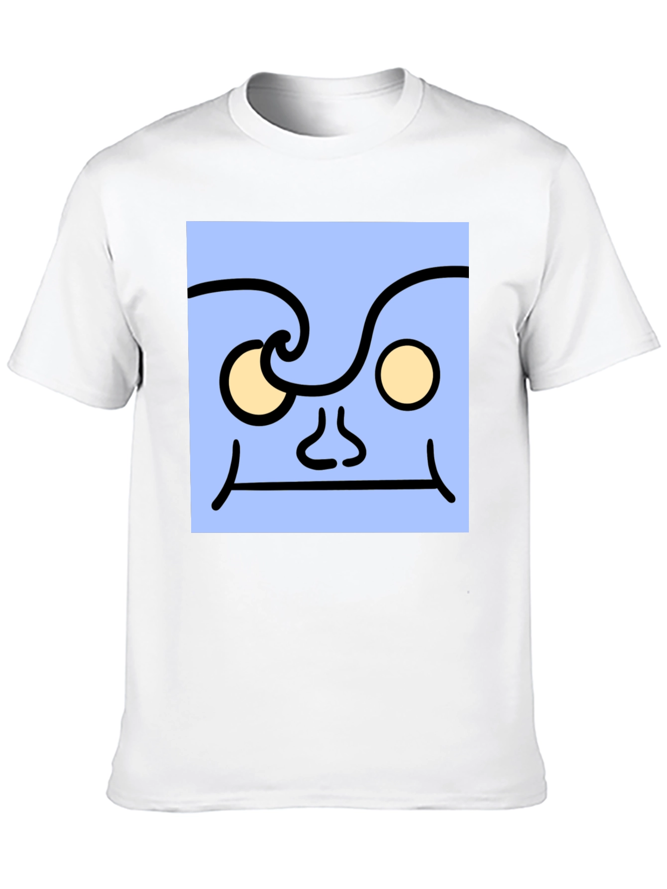 Abstract Face Graphic Tee - Unisex Black T-Shirt