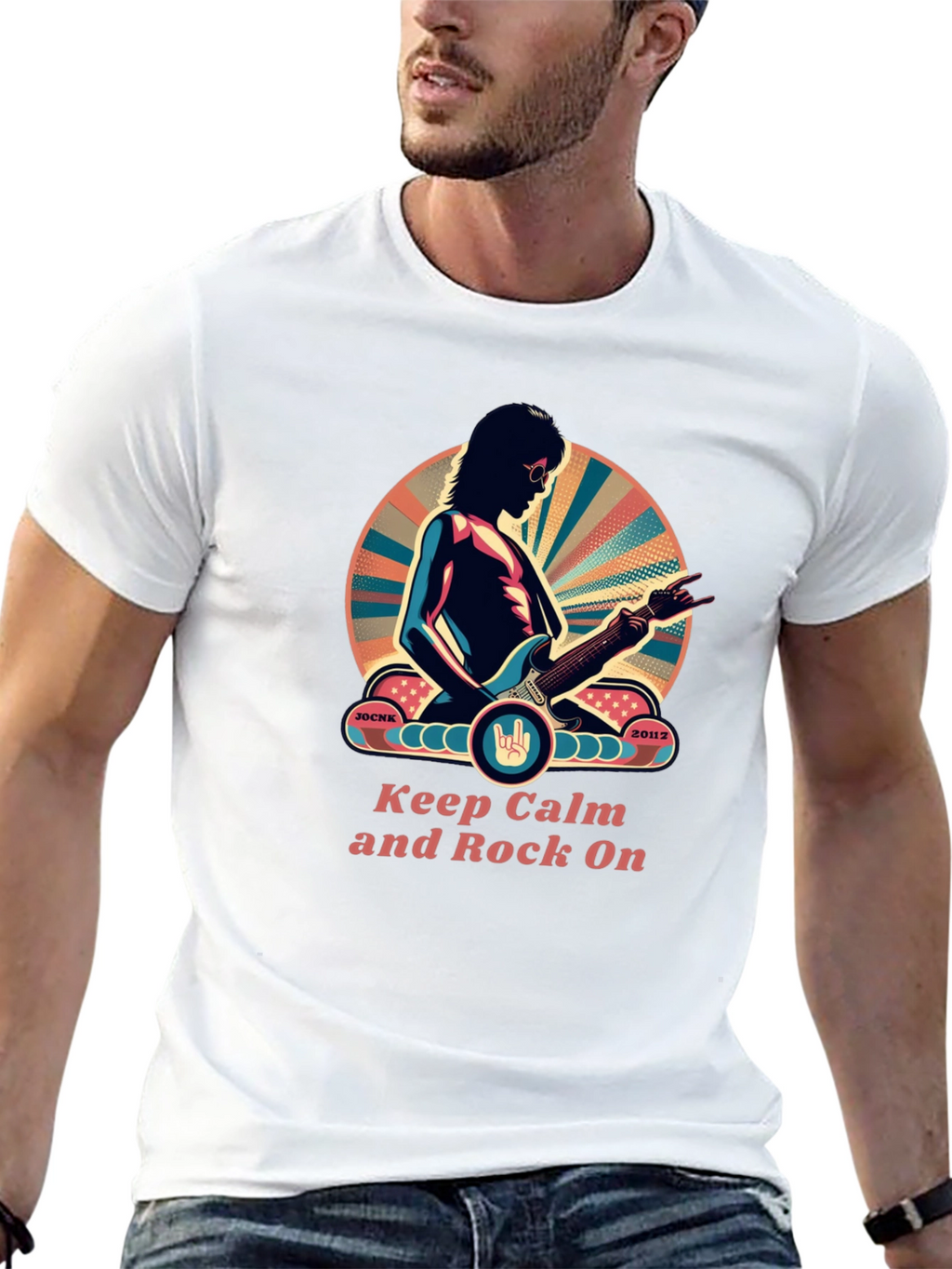 Keep Calm and Rock On Graphic Tee