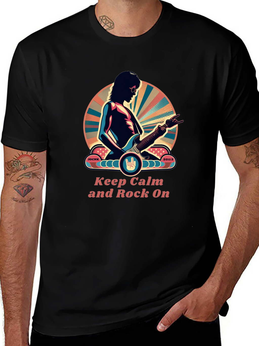 Keep Calm and Rock On Graphic Tee