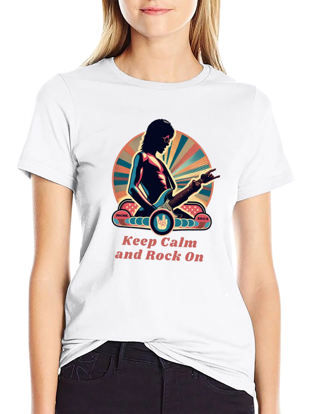 Keep Calm and Rock On Graphic Tee