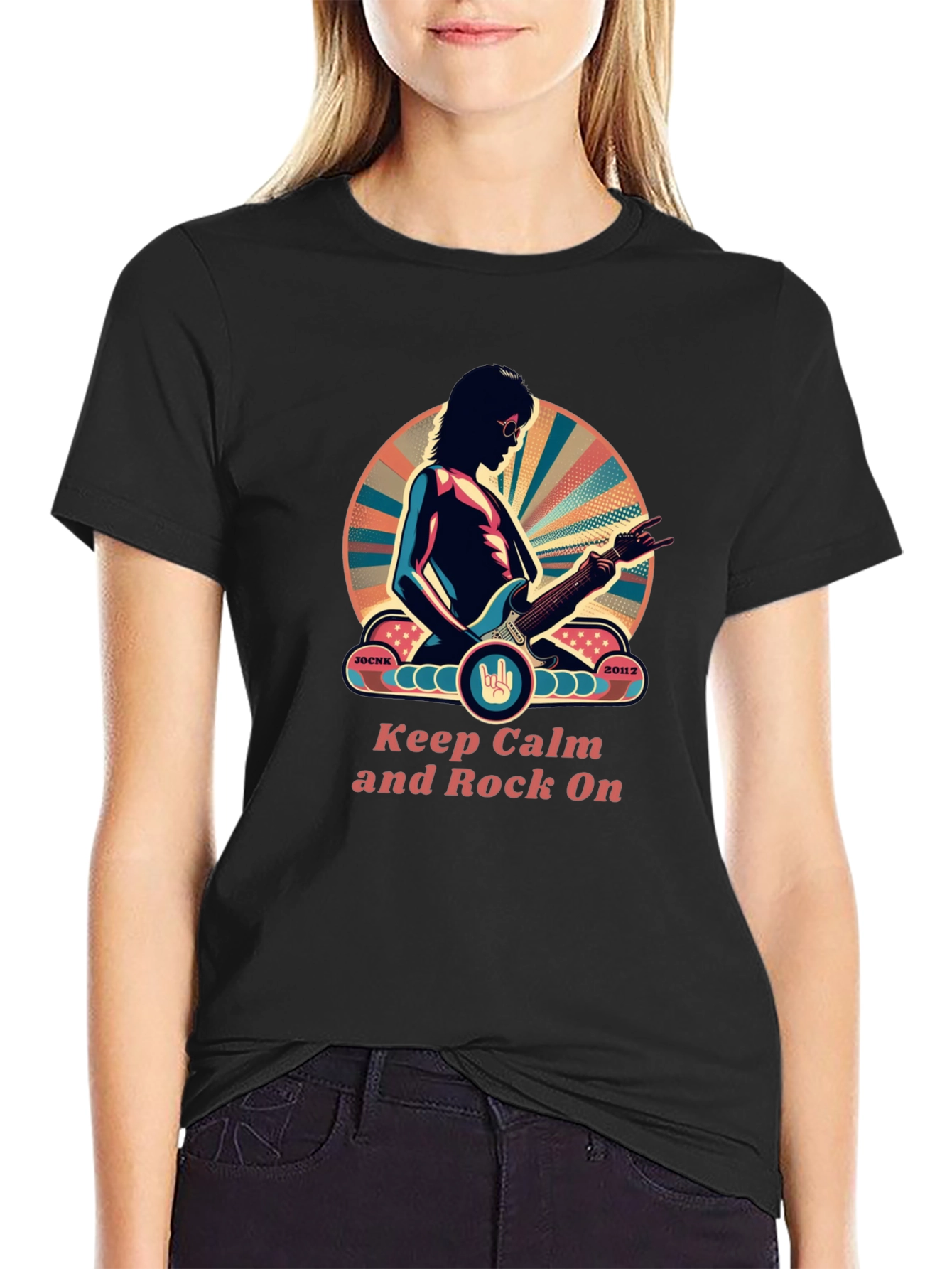 Keep Calm and Rock On Graphic Tee