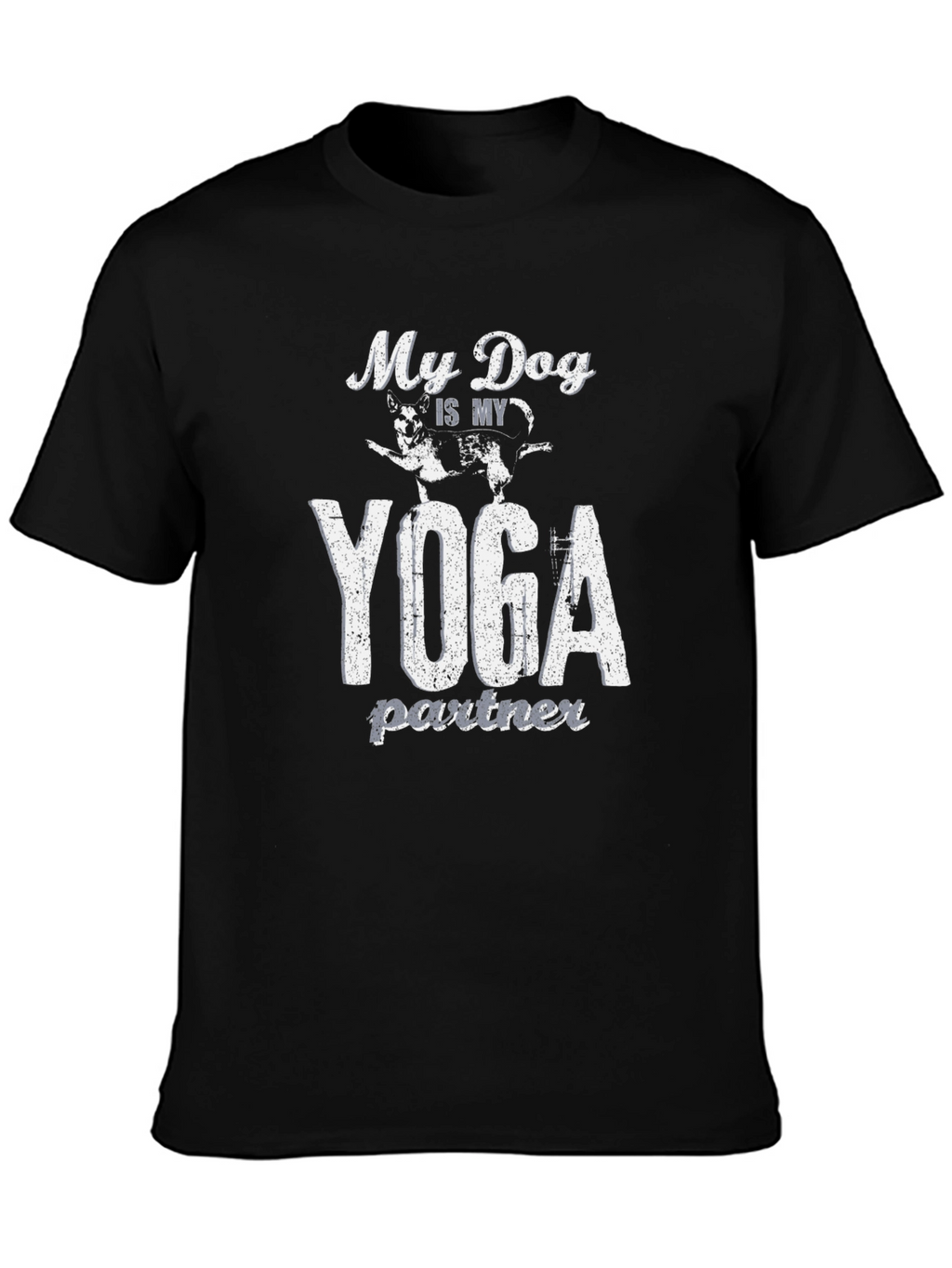 My Dog is My Yoga Partner T-Shirt - Black