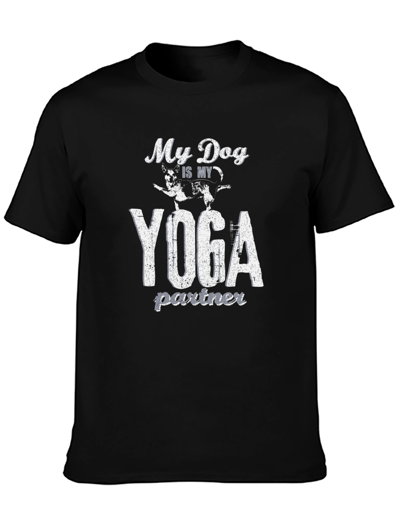 My Dog is My Yoga Partner T-Shirt - Black