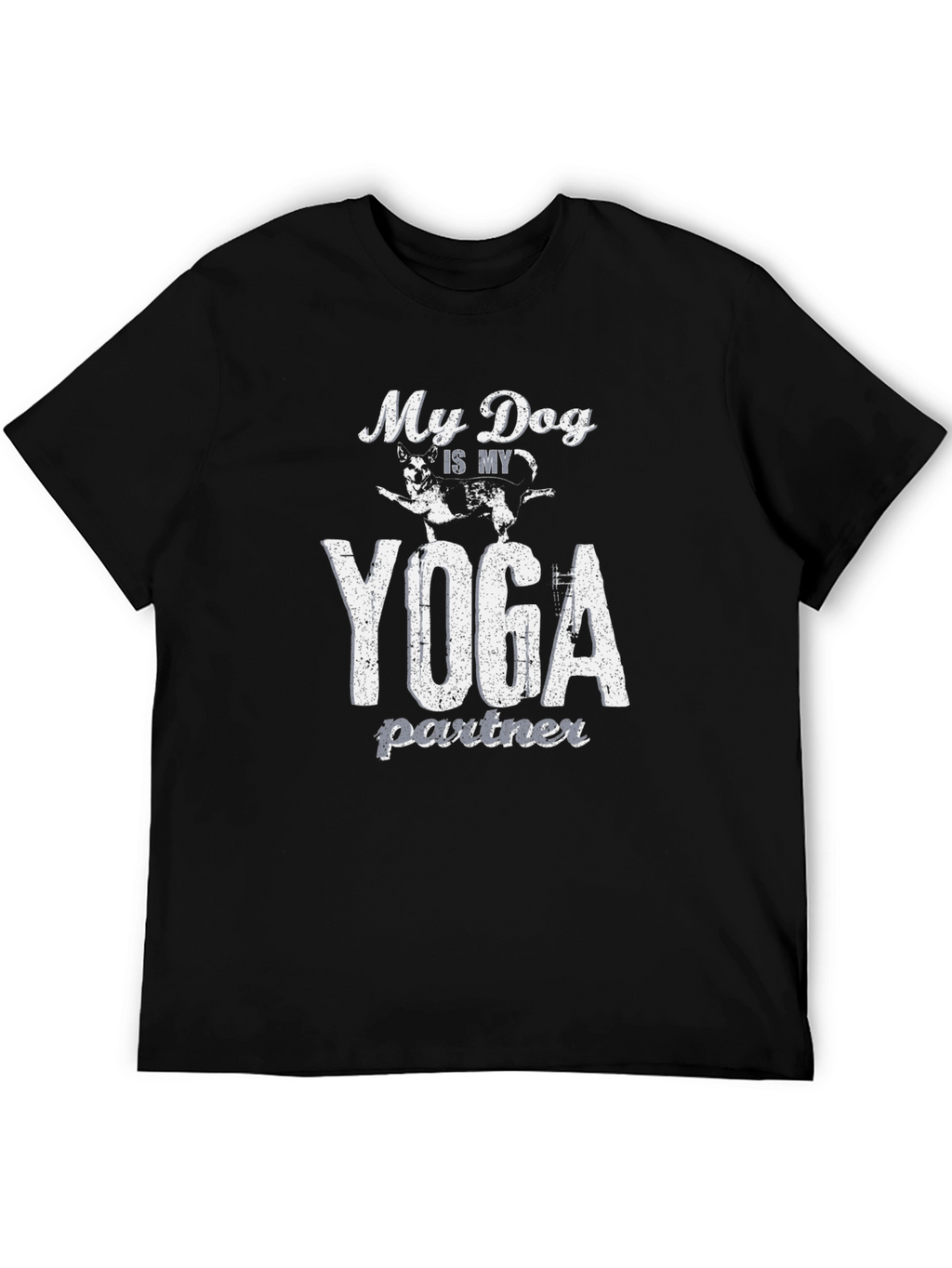 My Dog is My Yoga Partner T-Shirt - Black