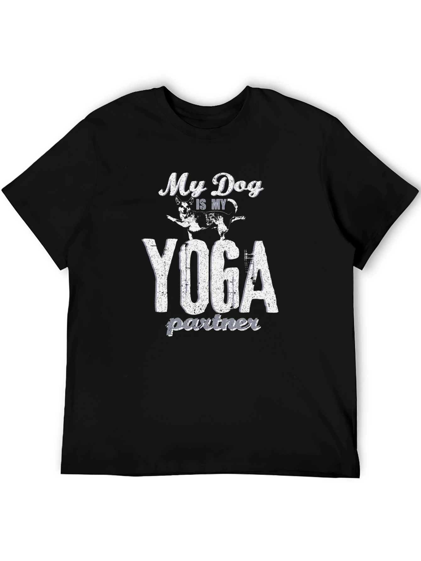 My Dog is My Yoga Partner T-Shirt - Black