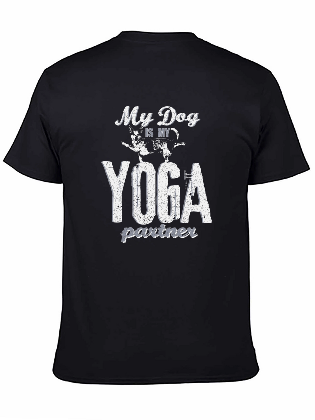 My Dog is My Yoga Partner T-Shirt - Black