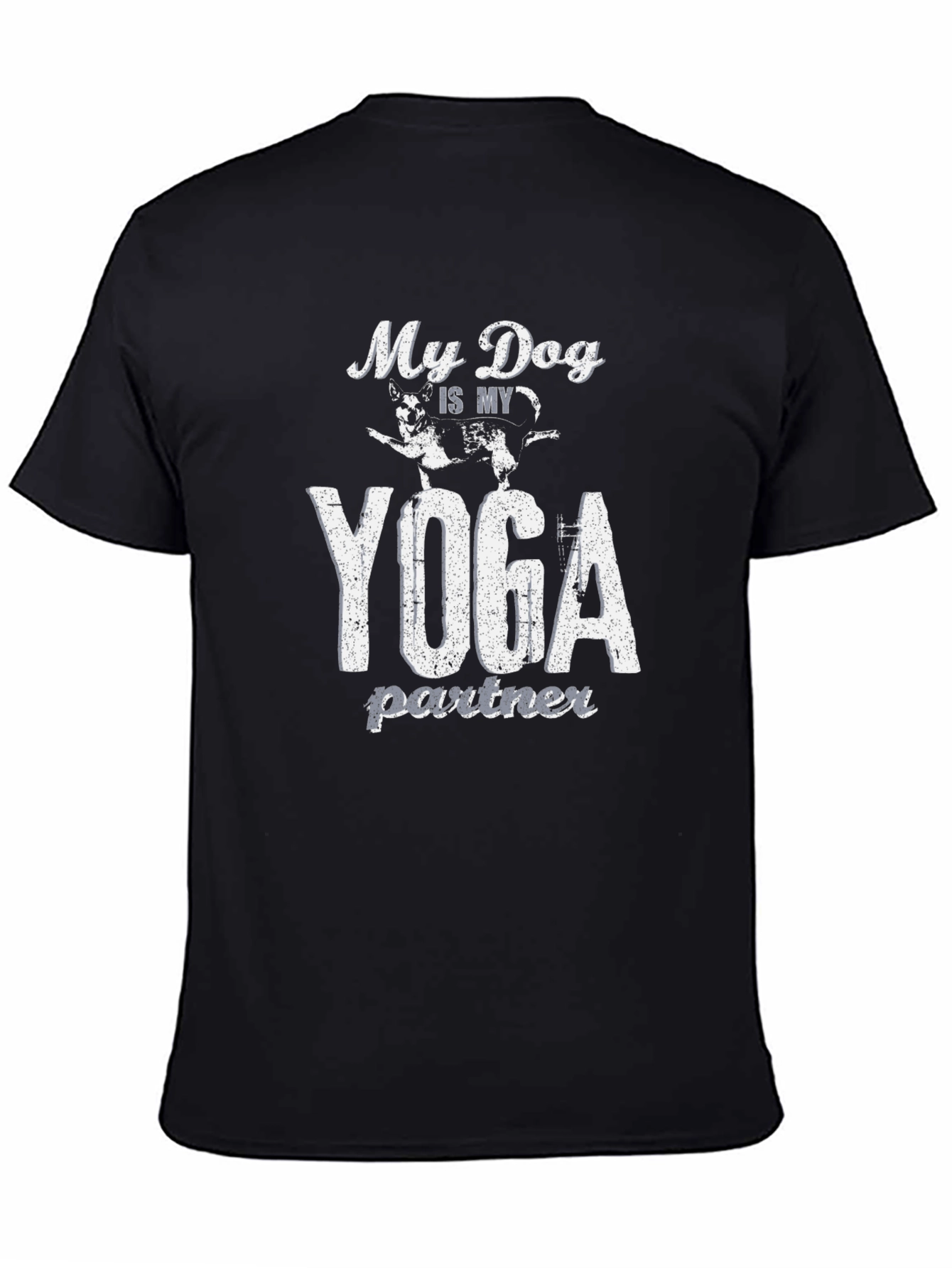 My Dog is My Yoga Partner T-Shirt - Black