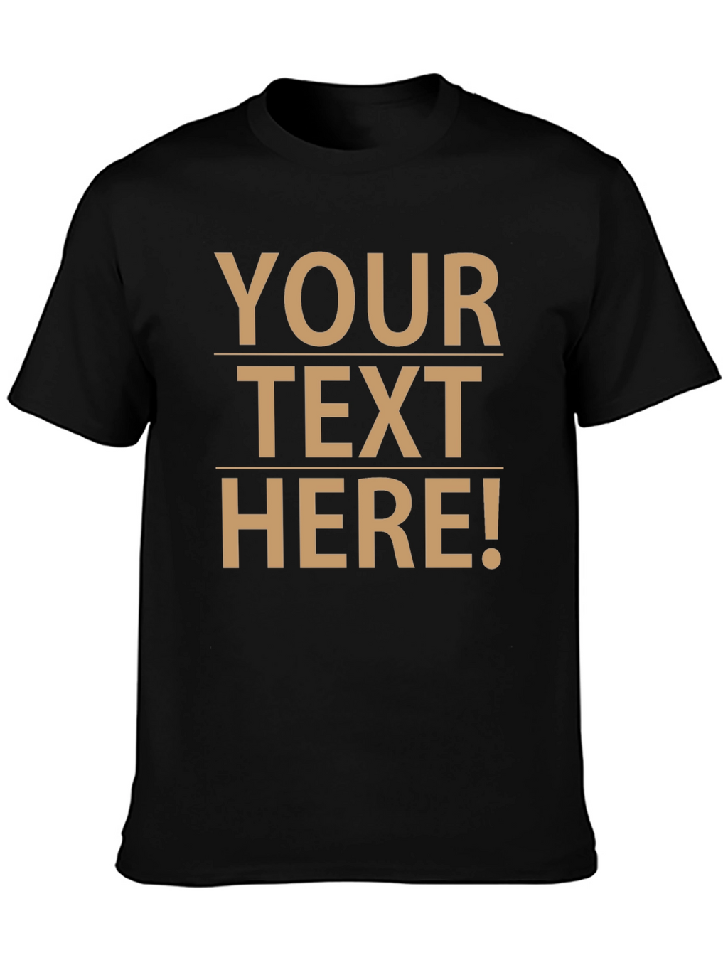 Customizable Text Black T-Shirt