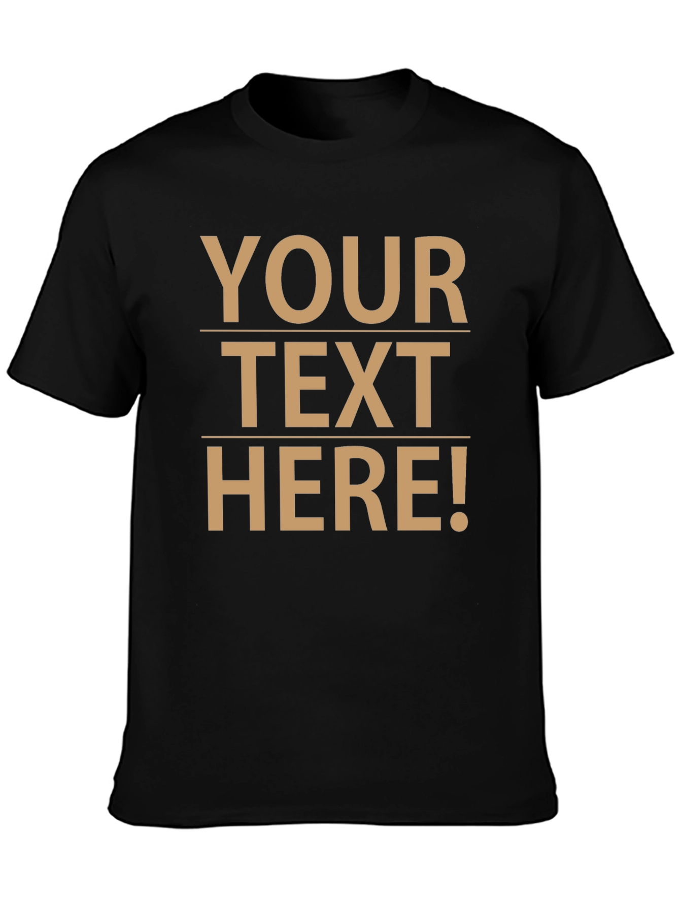 Customizable Text Black T-Shirt