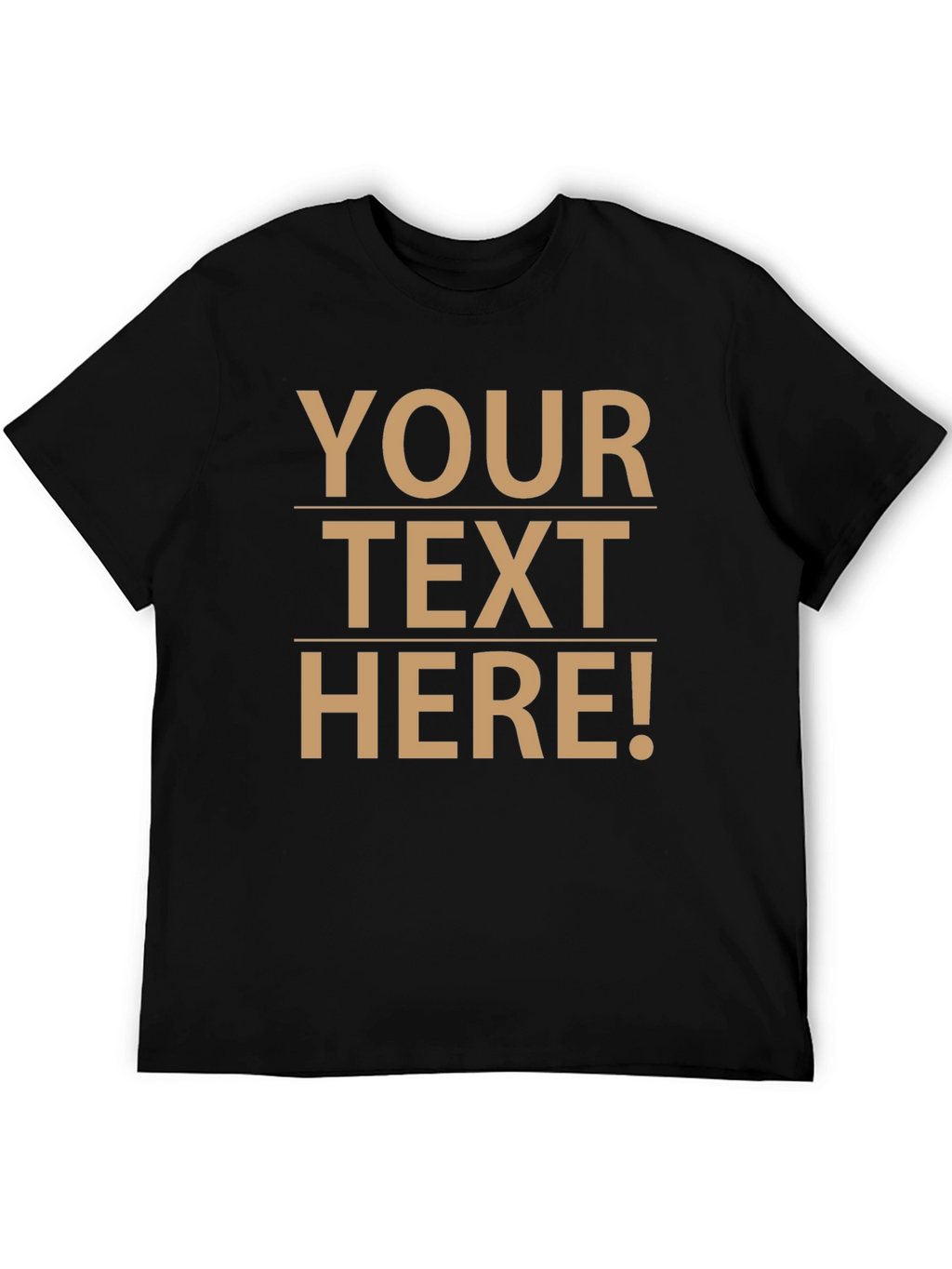 Customizable Text Black T-Shirt