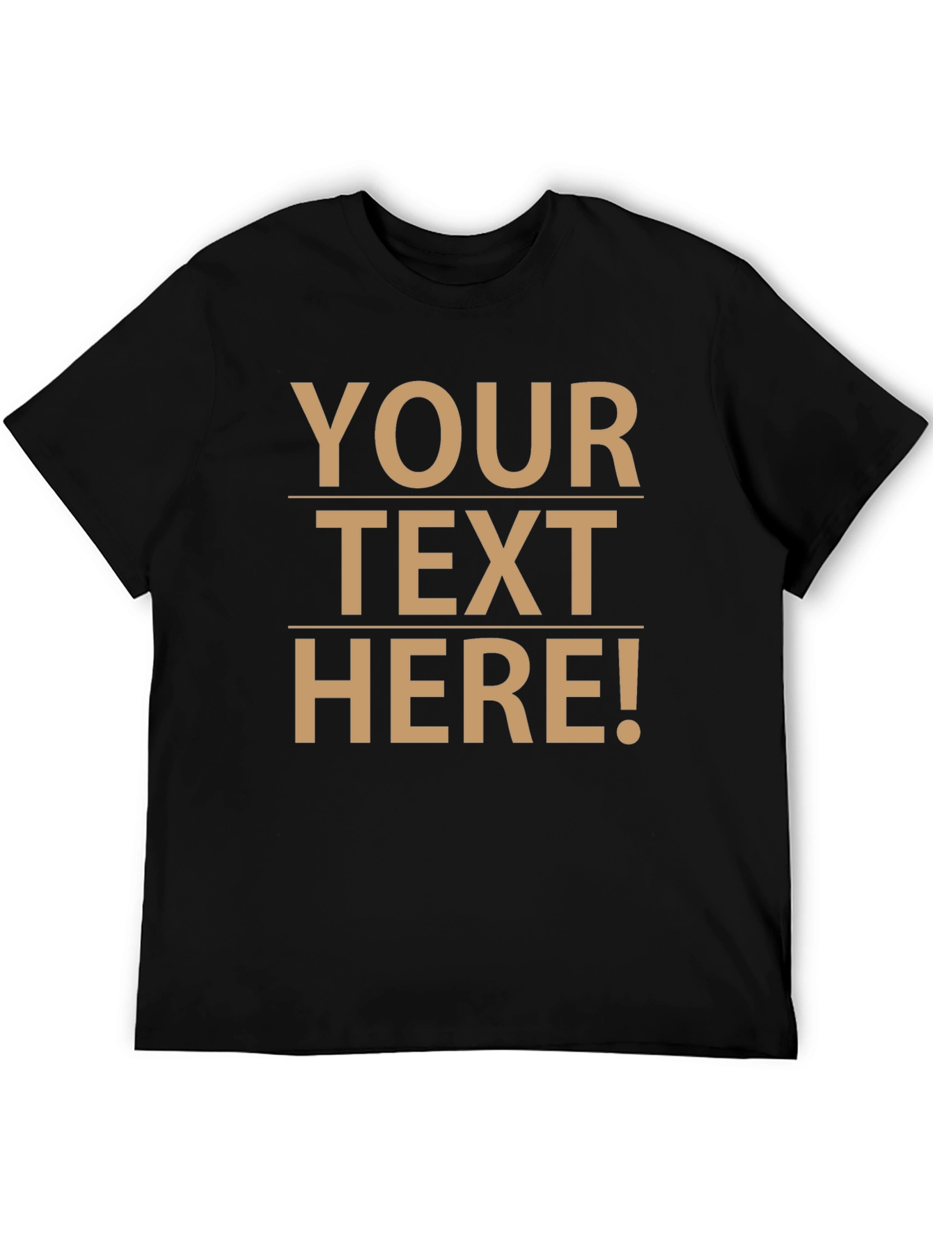 Customizable Text Black T-Shirt