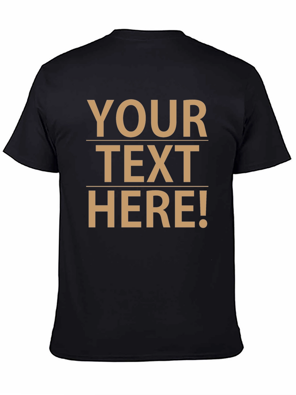 Customizable Text Black T-Shirt