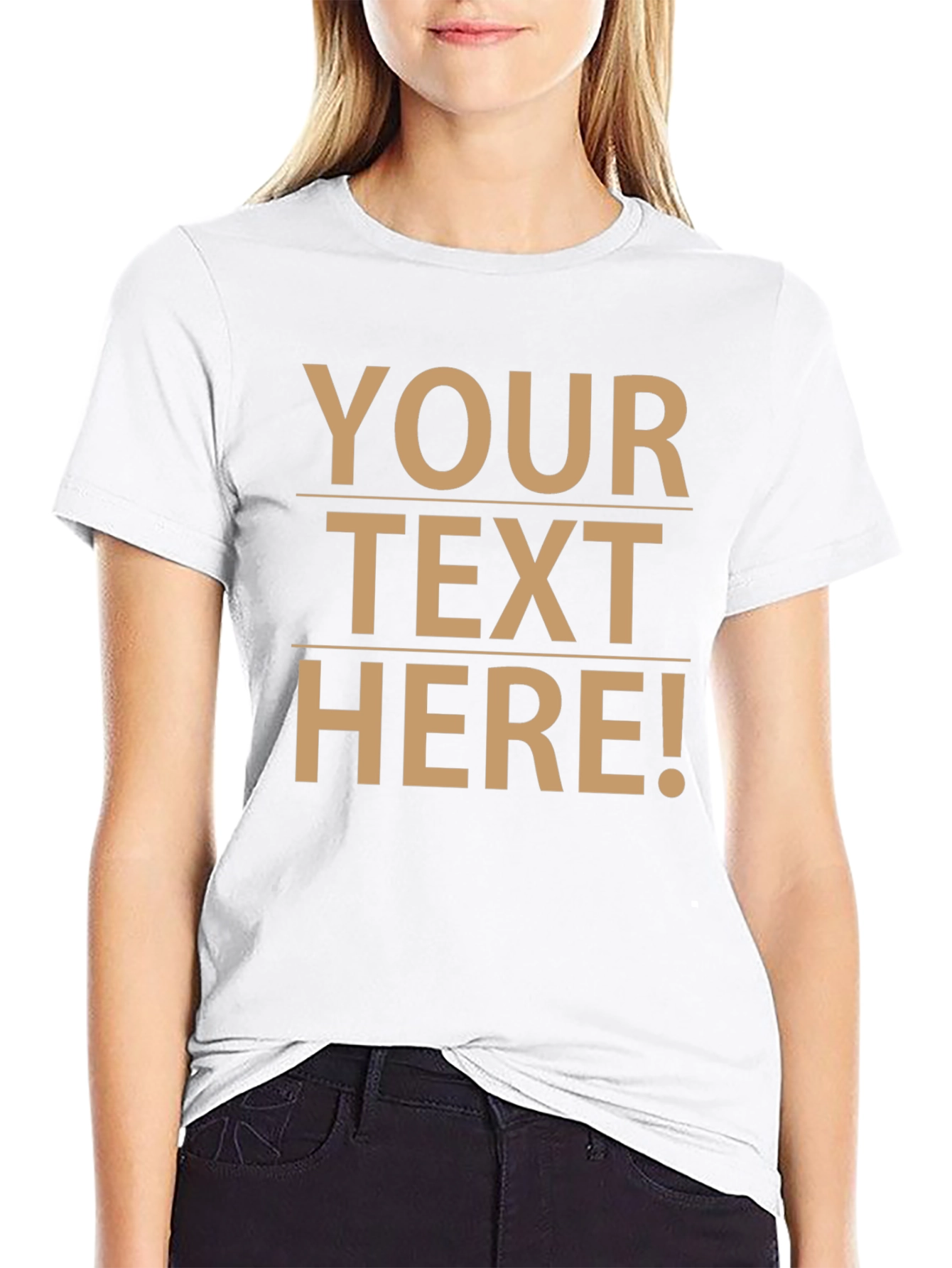 Customizable Text Black T-Shirt