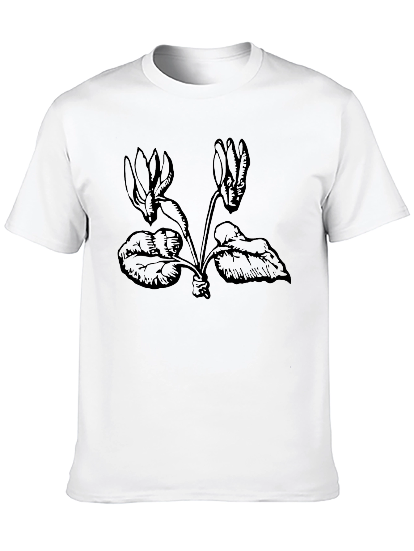 Botanical Graphic Tee - Black Casual Wear