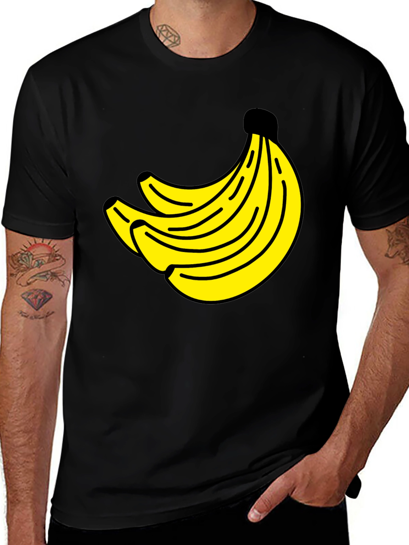 Banana Bunch Graphic Tee - Classic Crew Neck