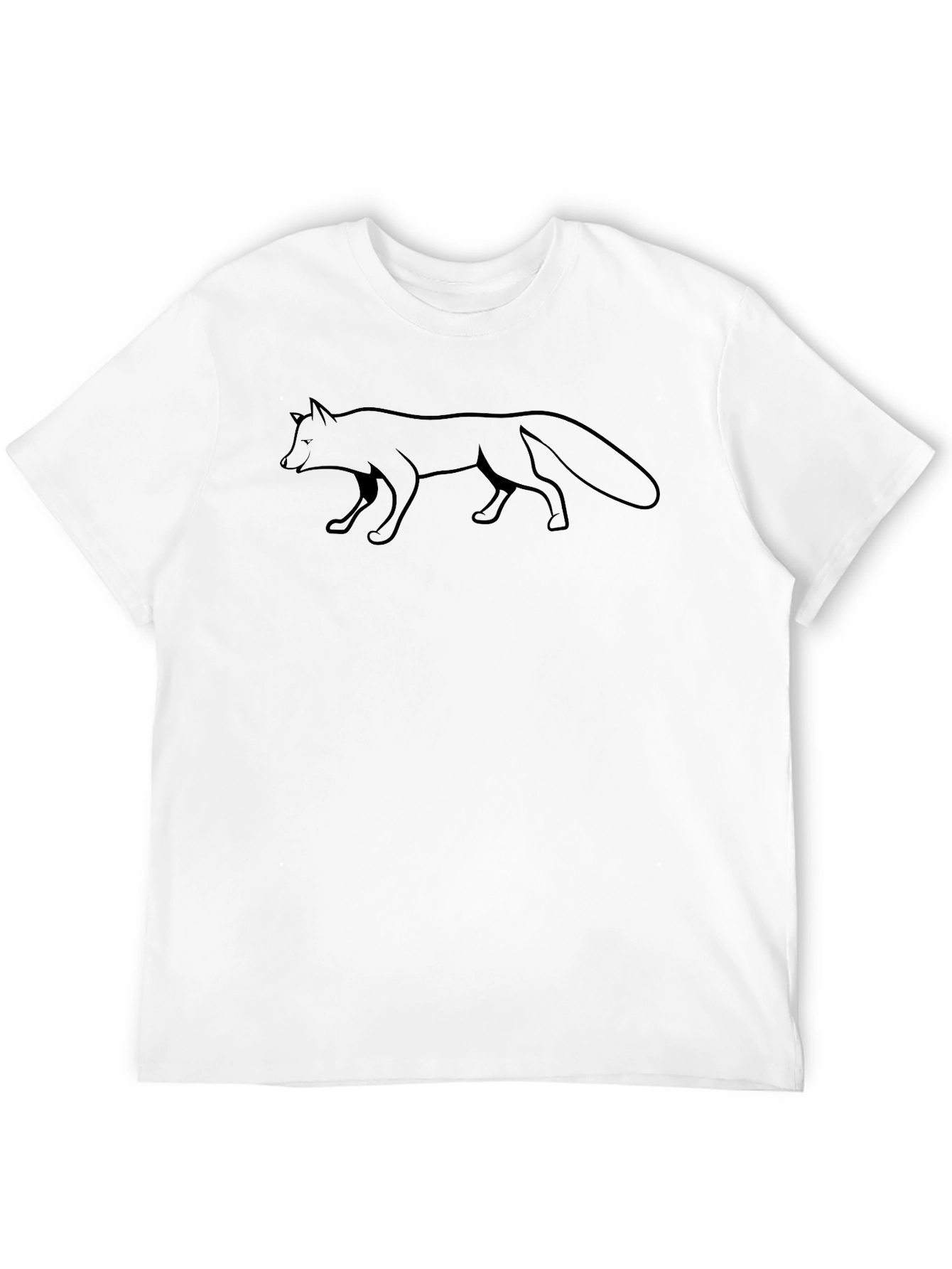 Mens Black Fox Graphic T-Shirt - Casual Style