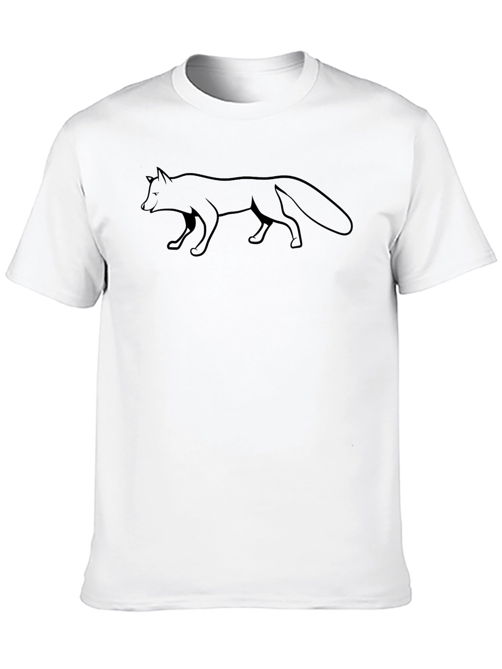 Mens Black Fox Graphic T-Shirt - Casual Style