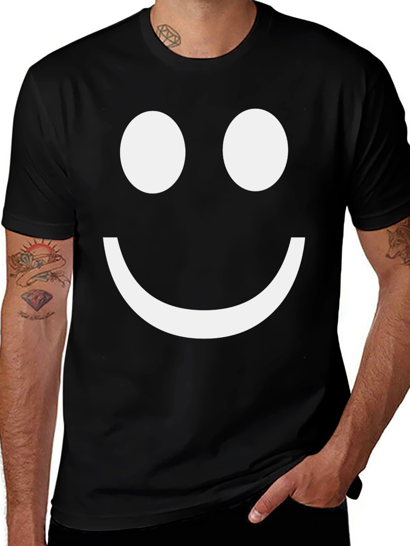 Smiley Face Graphic T-Shirt - Classic Comfort