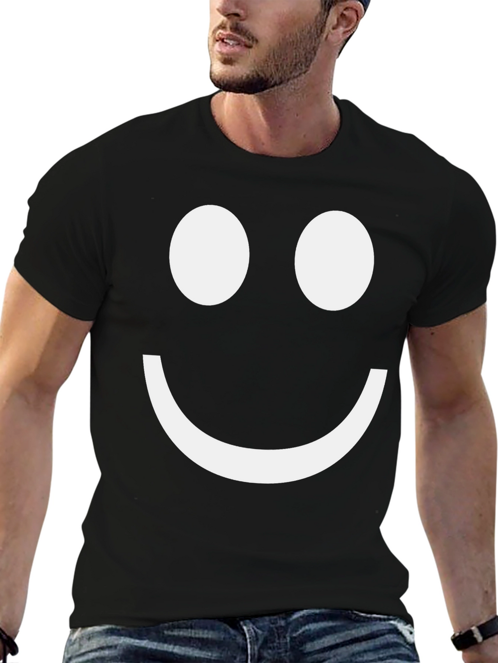 Smiley Face Graphic T-Shirt - Classic Comfort