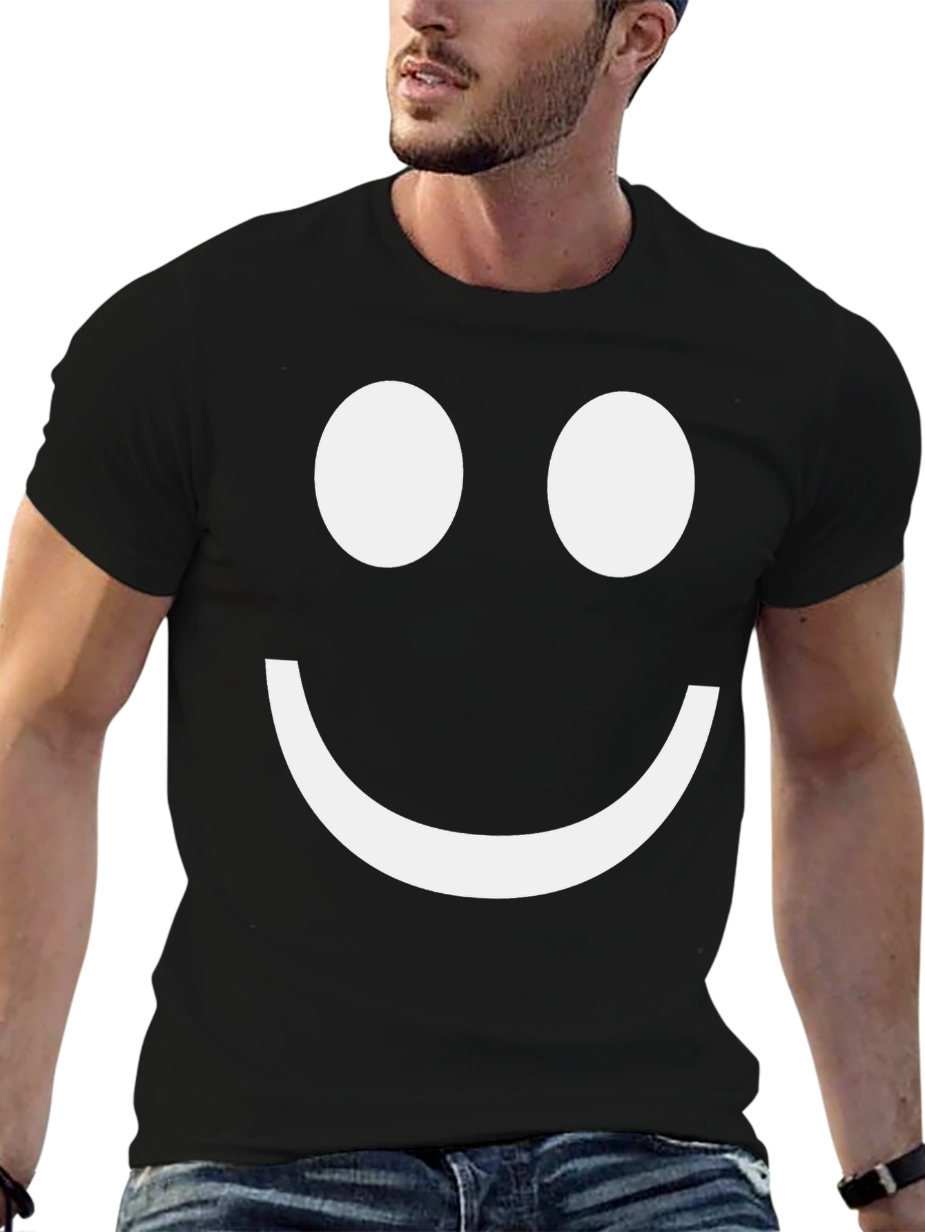 Smiley Face Graphic T-Shirt - Classic Comfort