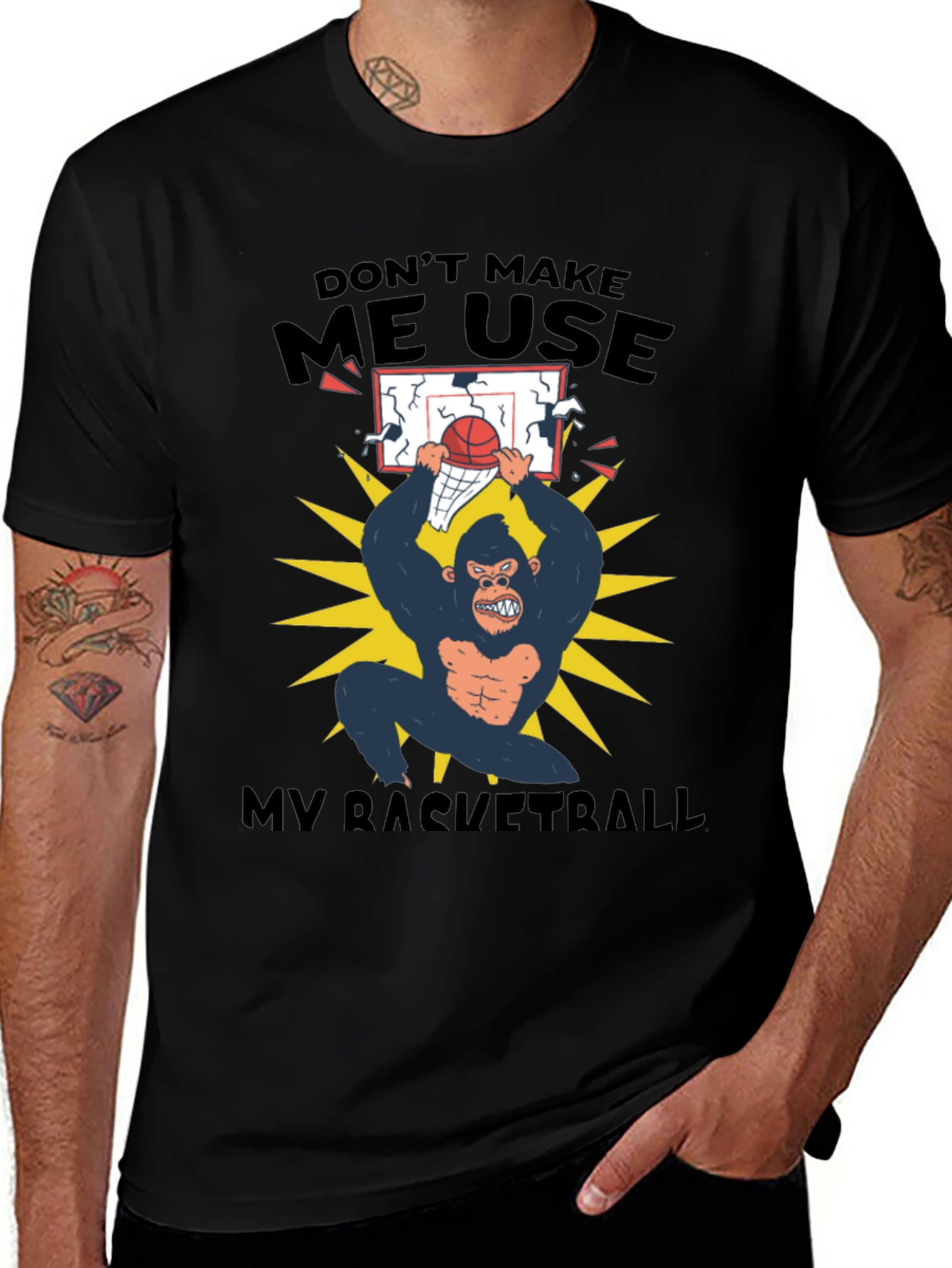 Funny Gorilla Basketball T-Shirt