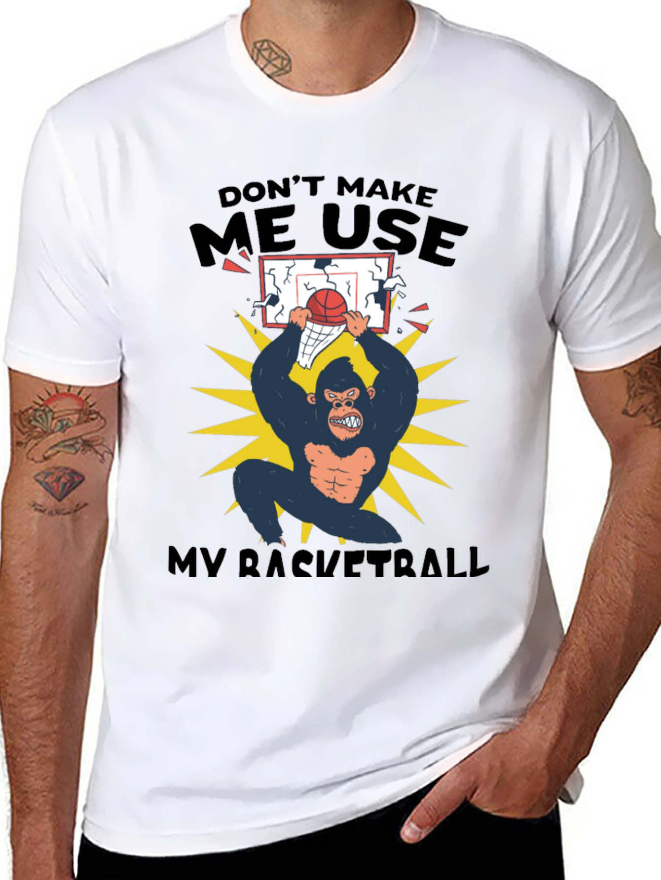 Funny Gorilla Basketball T-Shirt