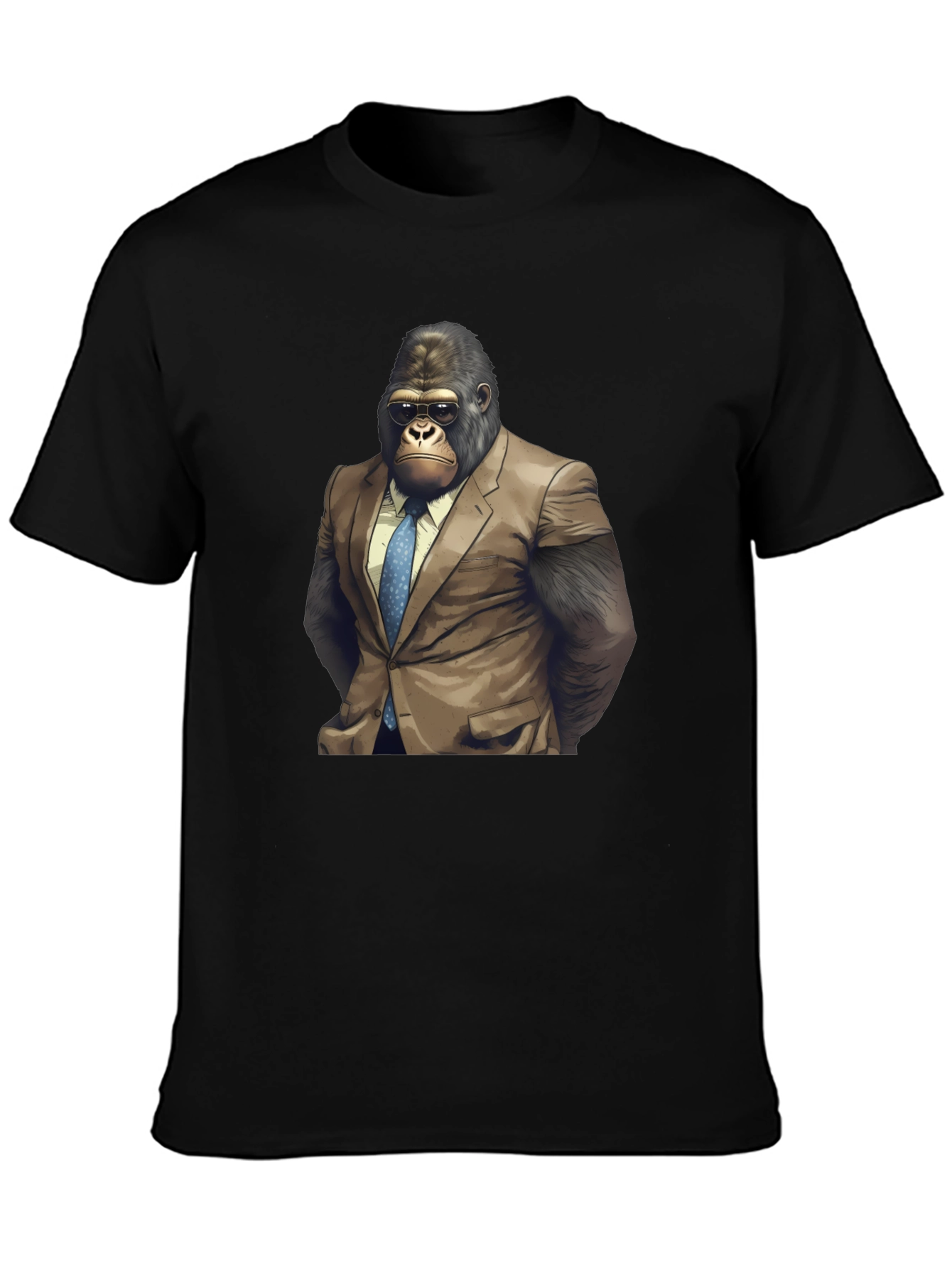 Gorilla Boss T-Shirt - Cool Ape in Suit Graphic Tee