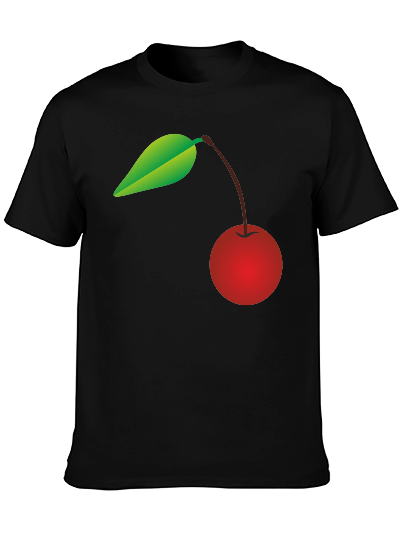 Cherry Graphic Black T-Shirt - Trendy Casual Wear
