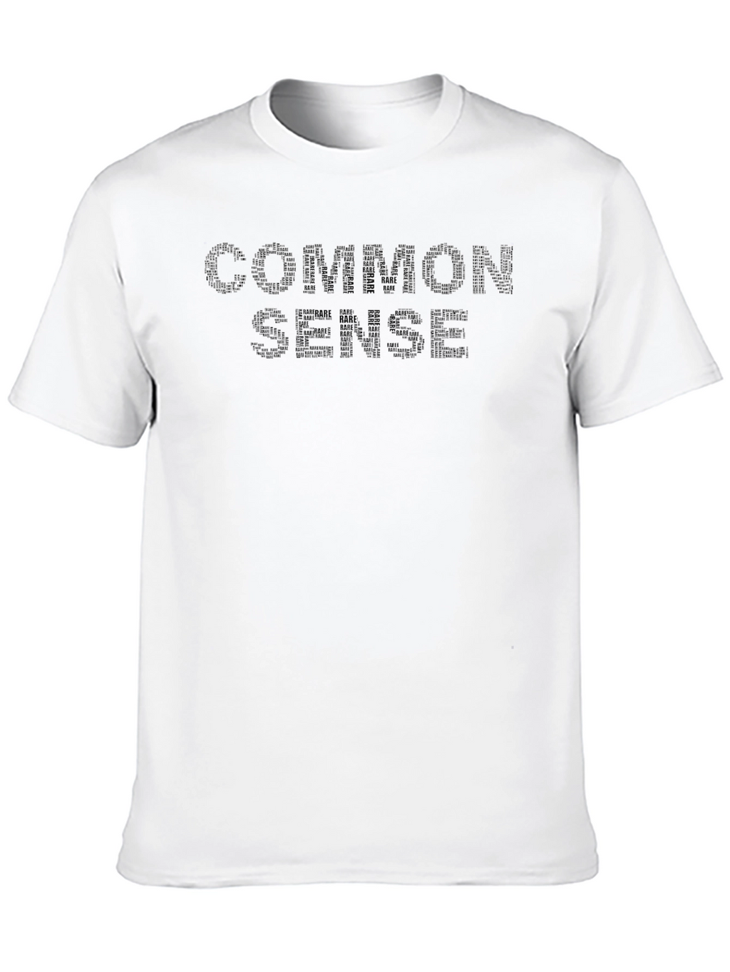 Common Sense T-Shirt - Black Crew Neck Graphic Tee
