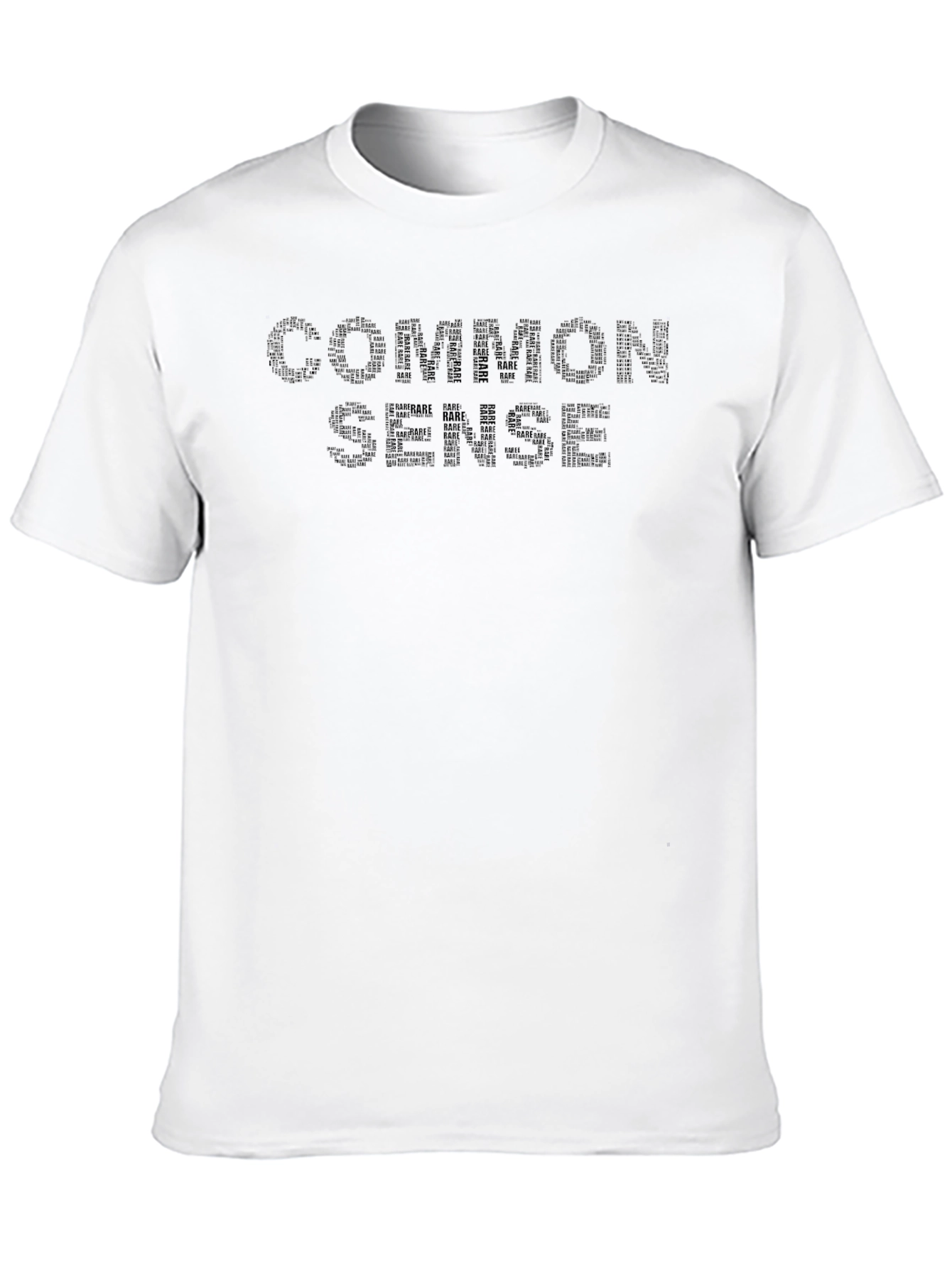 Common Sense T-Shirt - Black Crew Neck Graphic Tee
