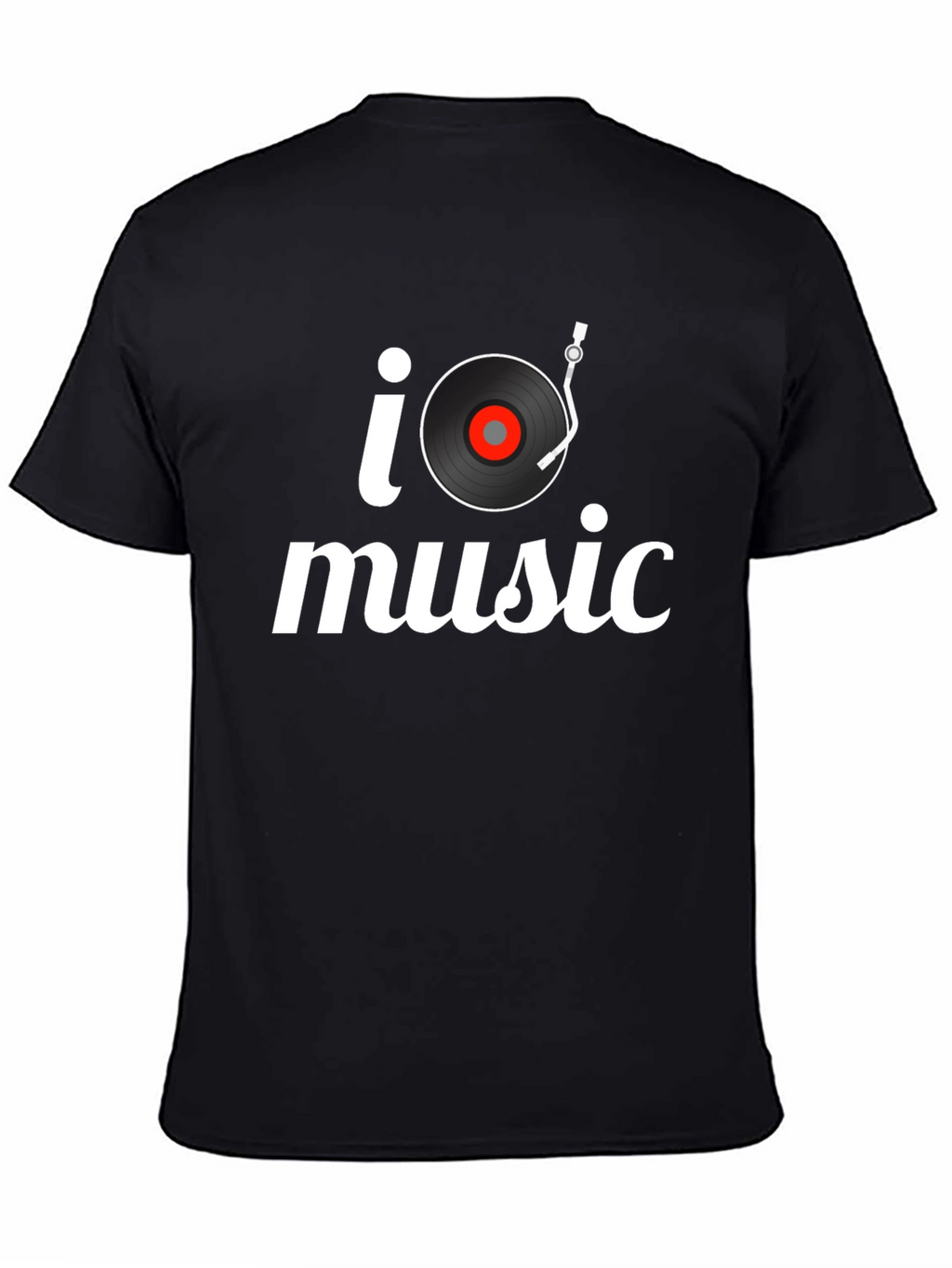 I Turntable Music Black T-Shirt