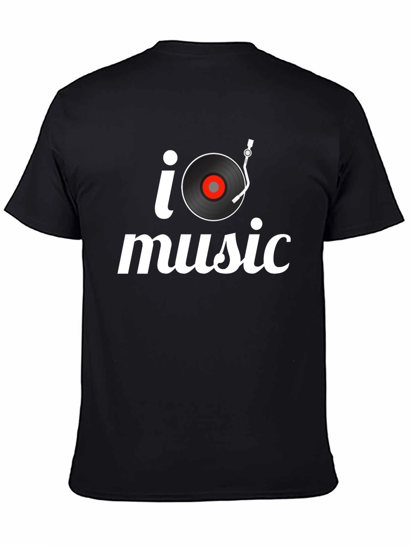 I Turntable Music Black T-Shirt