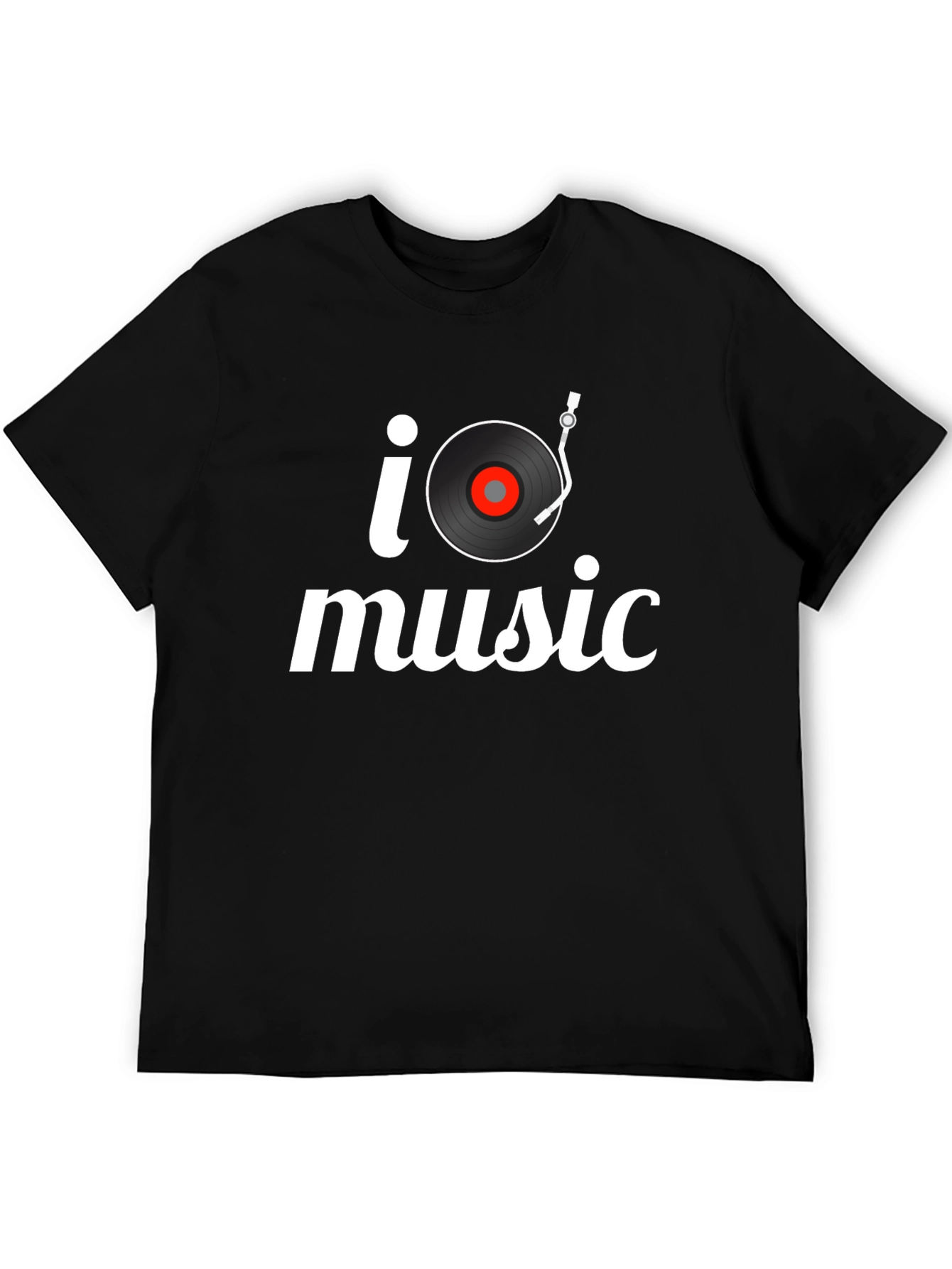 I Turntable Music Black T-Shirt