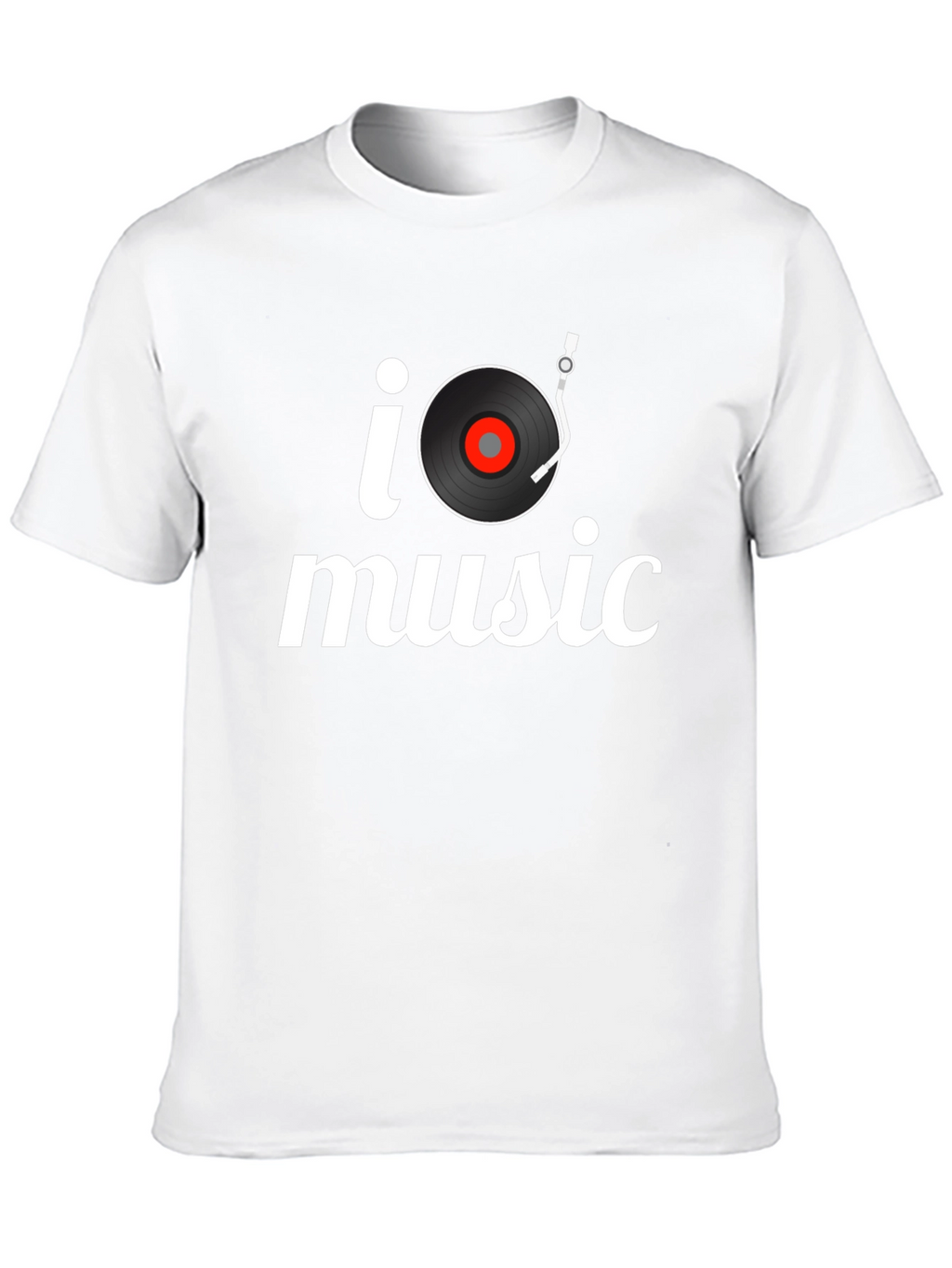 I Turntable Music Black T-Shirt