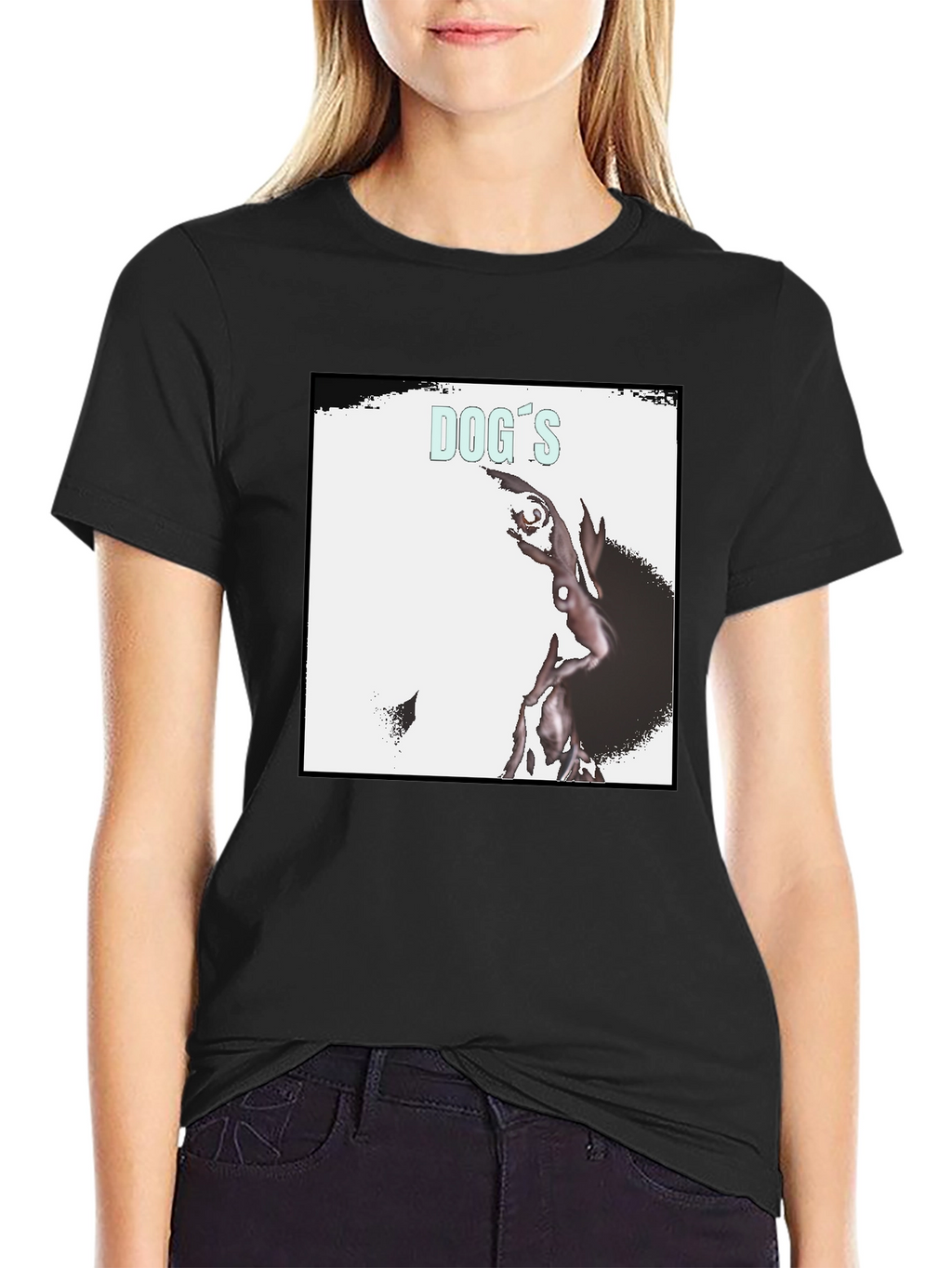 Dogs Record Cover Black T-Shirt