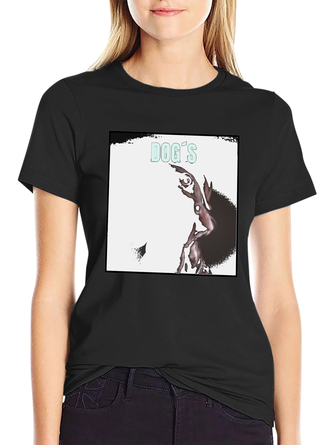 Dogs Record Cover Black T-Shirt