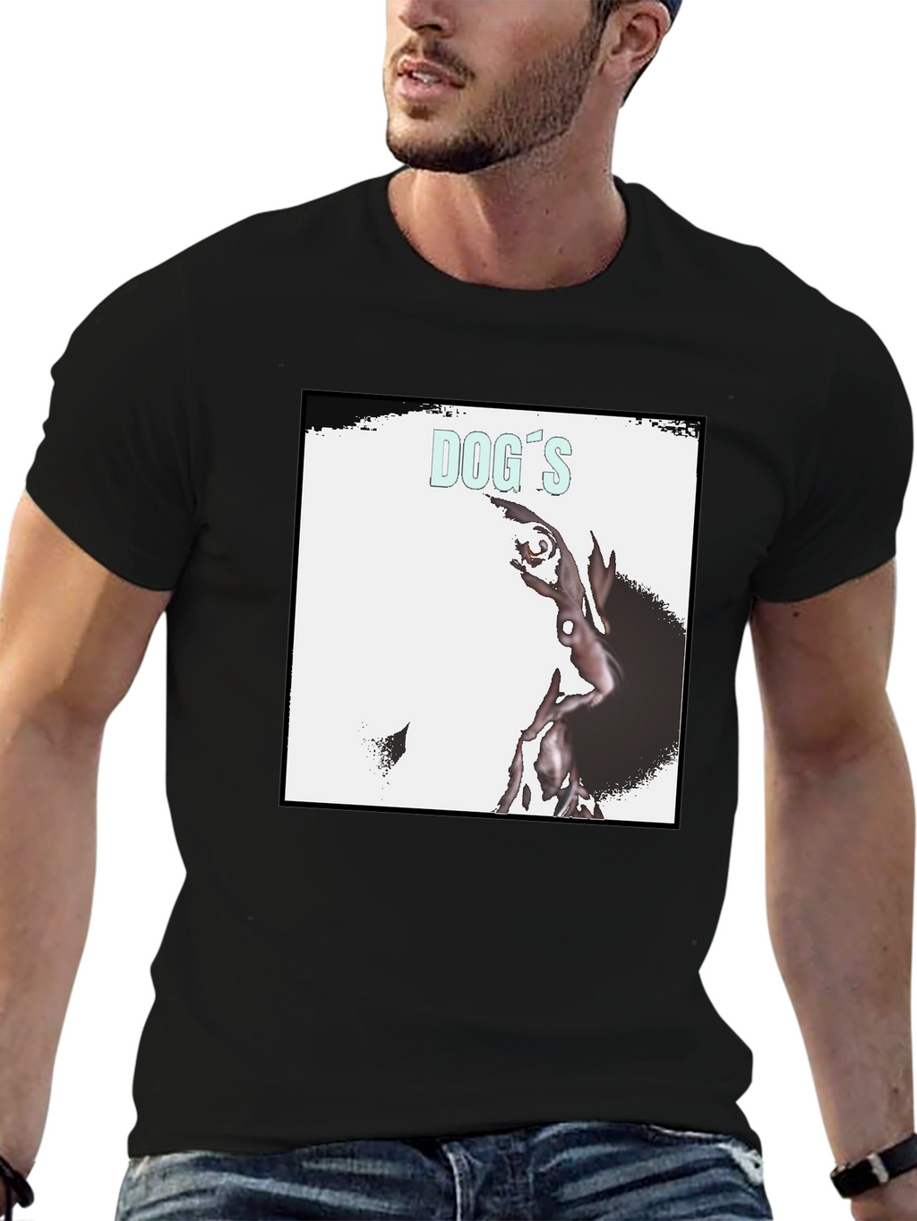 Dogs Record Cover Black T-Shirt